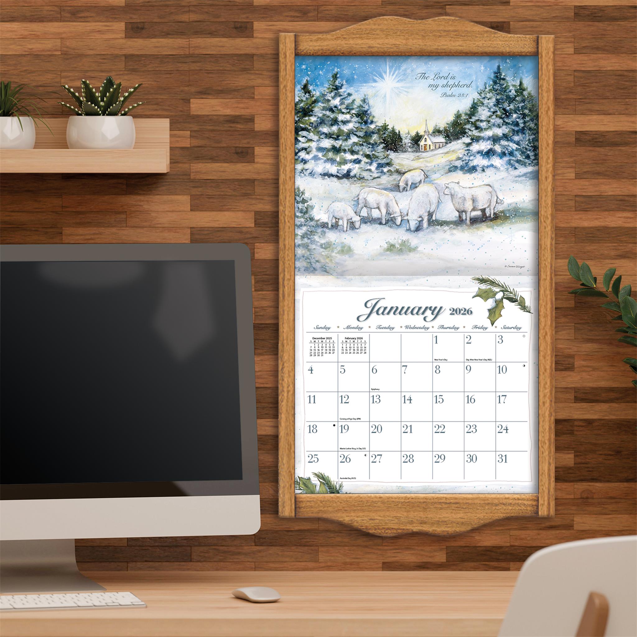 Calendrier mural 2026 « Le Seigneur est mon berger »