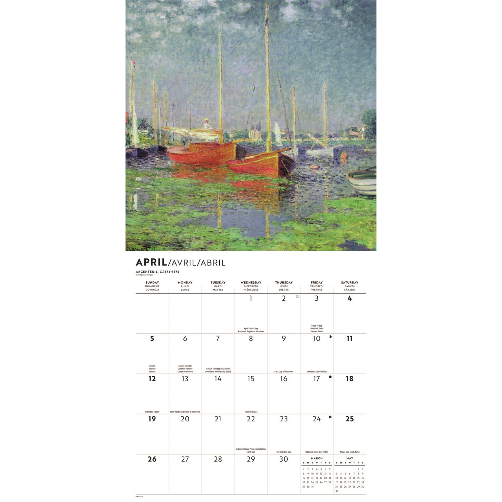 Calendrier mural Monet 2026