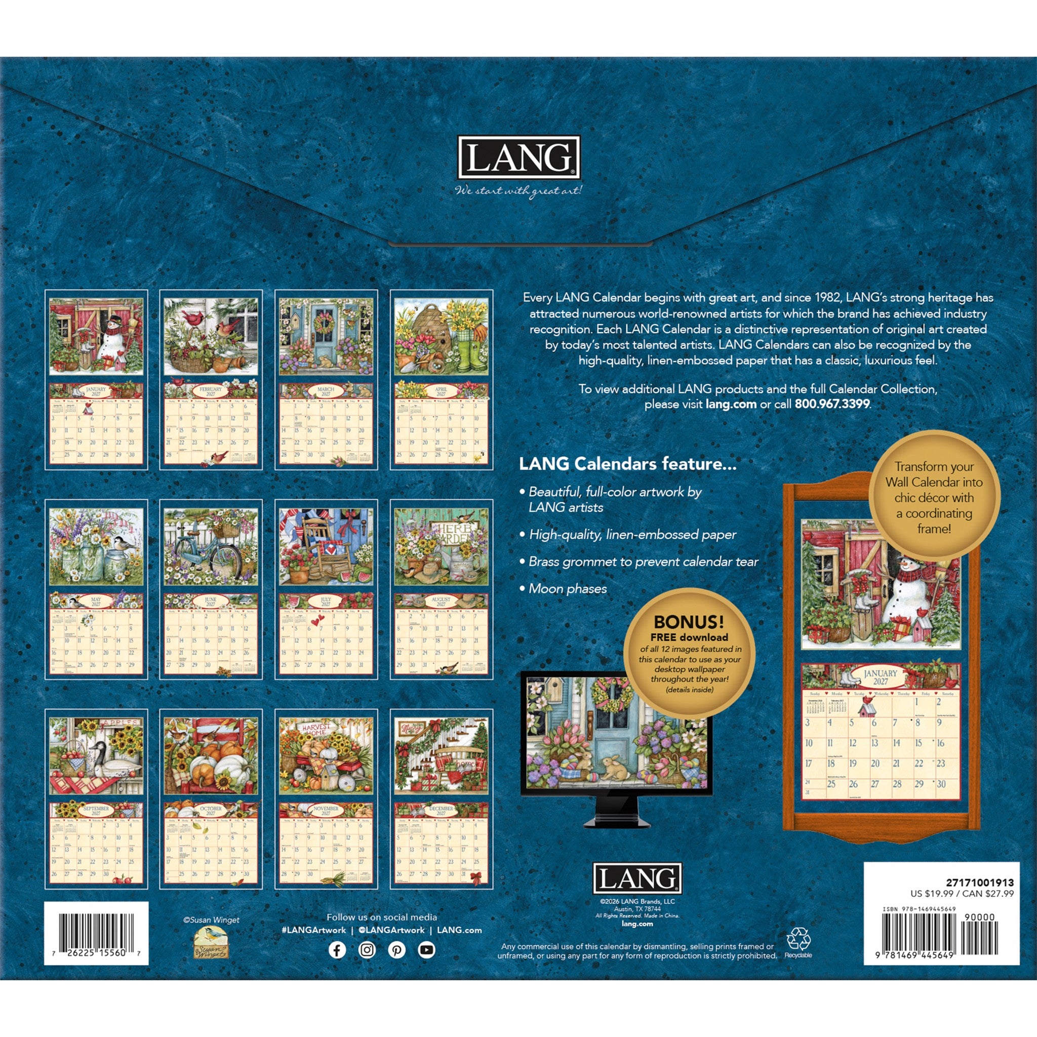 Heart and Home Special Edition with Print 2027 Wall Calendar