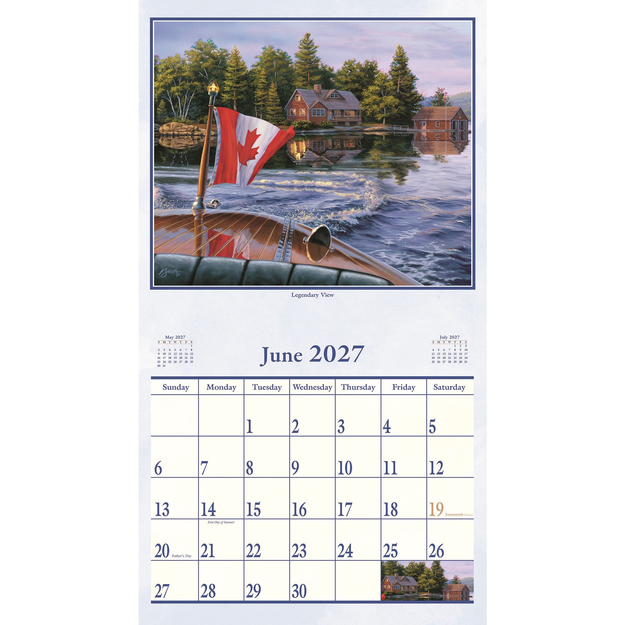 Calendrier mural 2027 Plein air – En ligne seulement