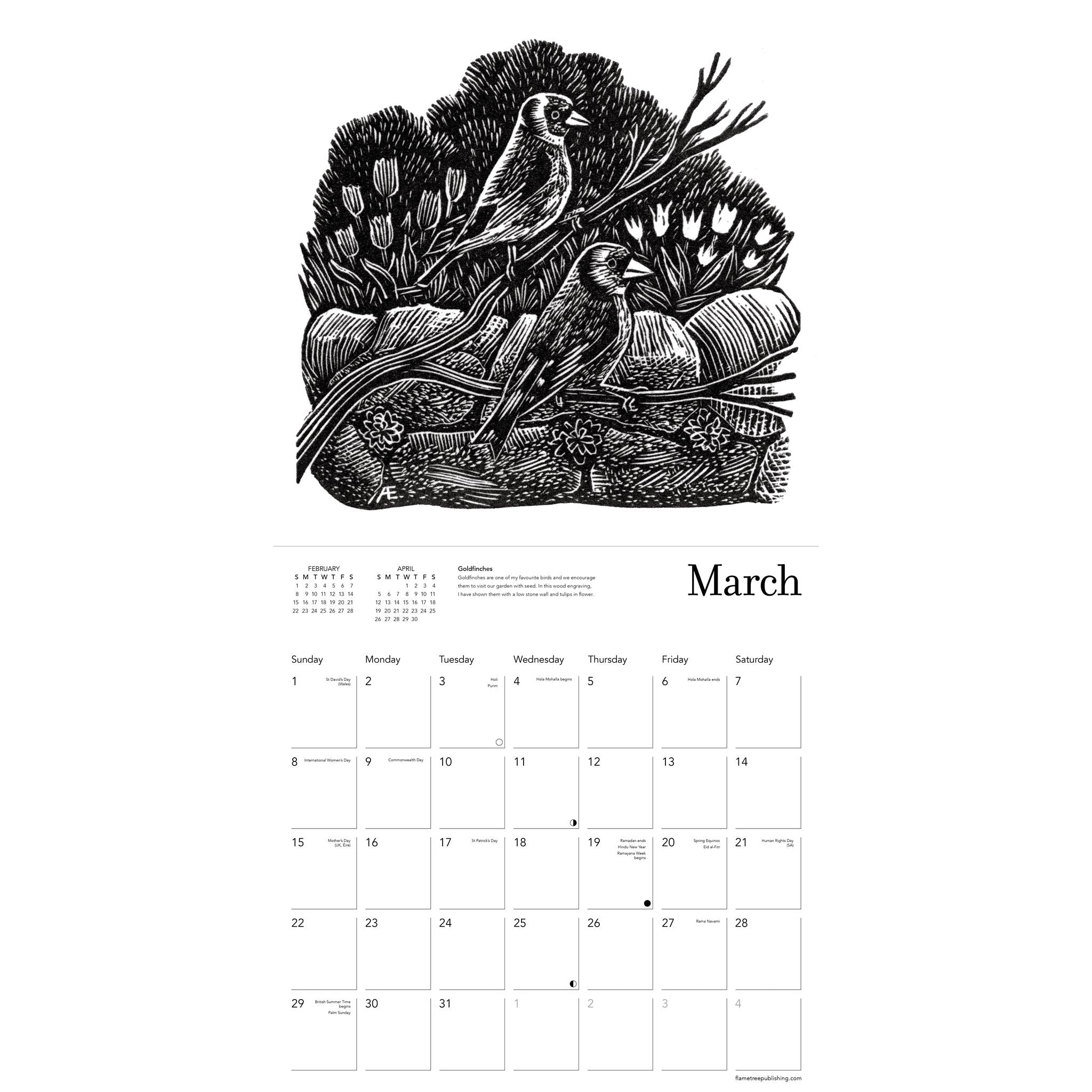 Calendrier mural Andy English 2026 - Disponible uniquement en ligne