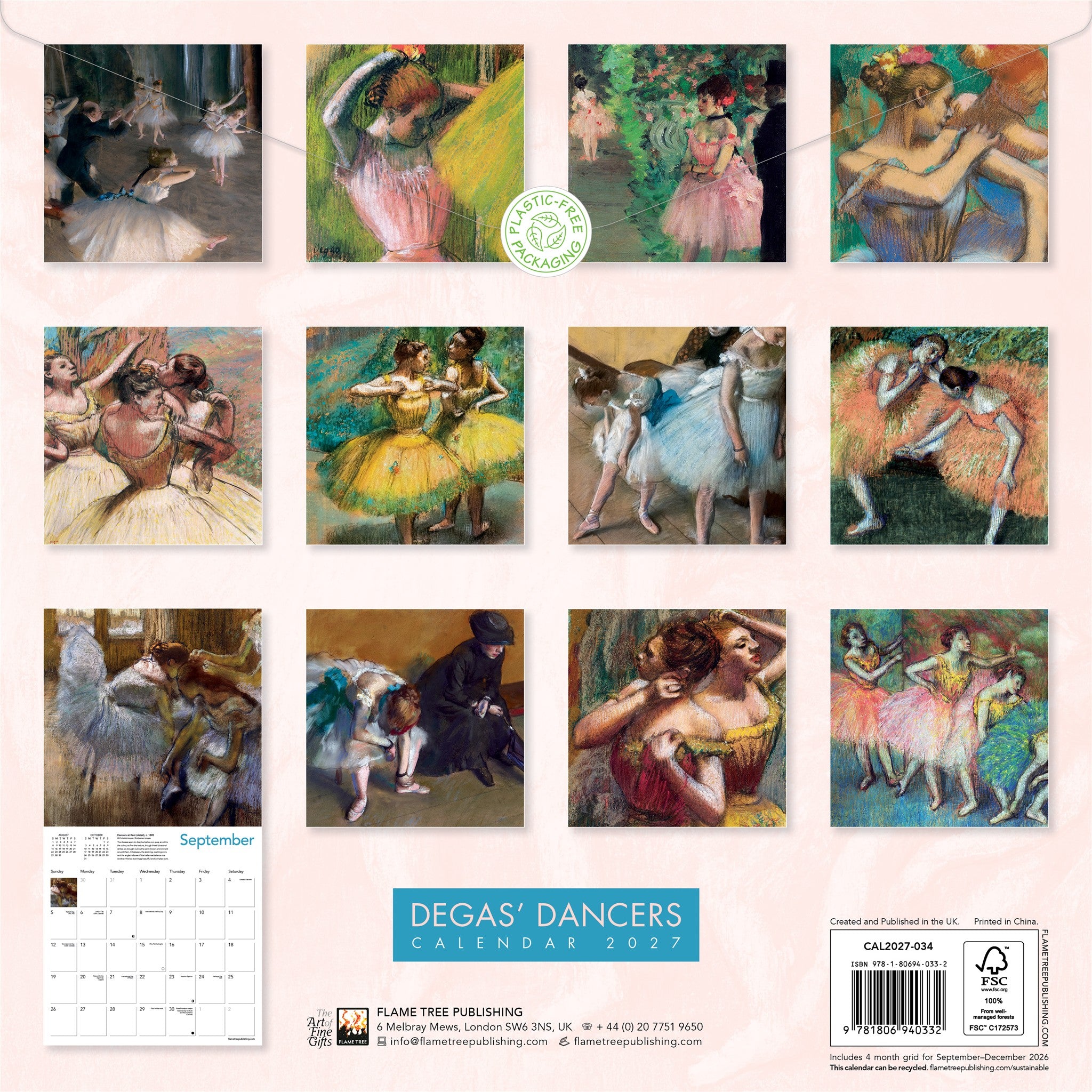 Degas' Dancers 2027 Wall Calendar - Online Only