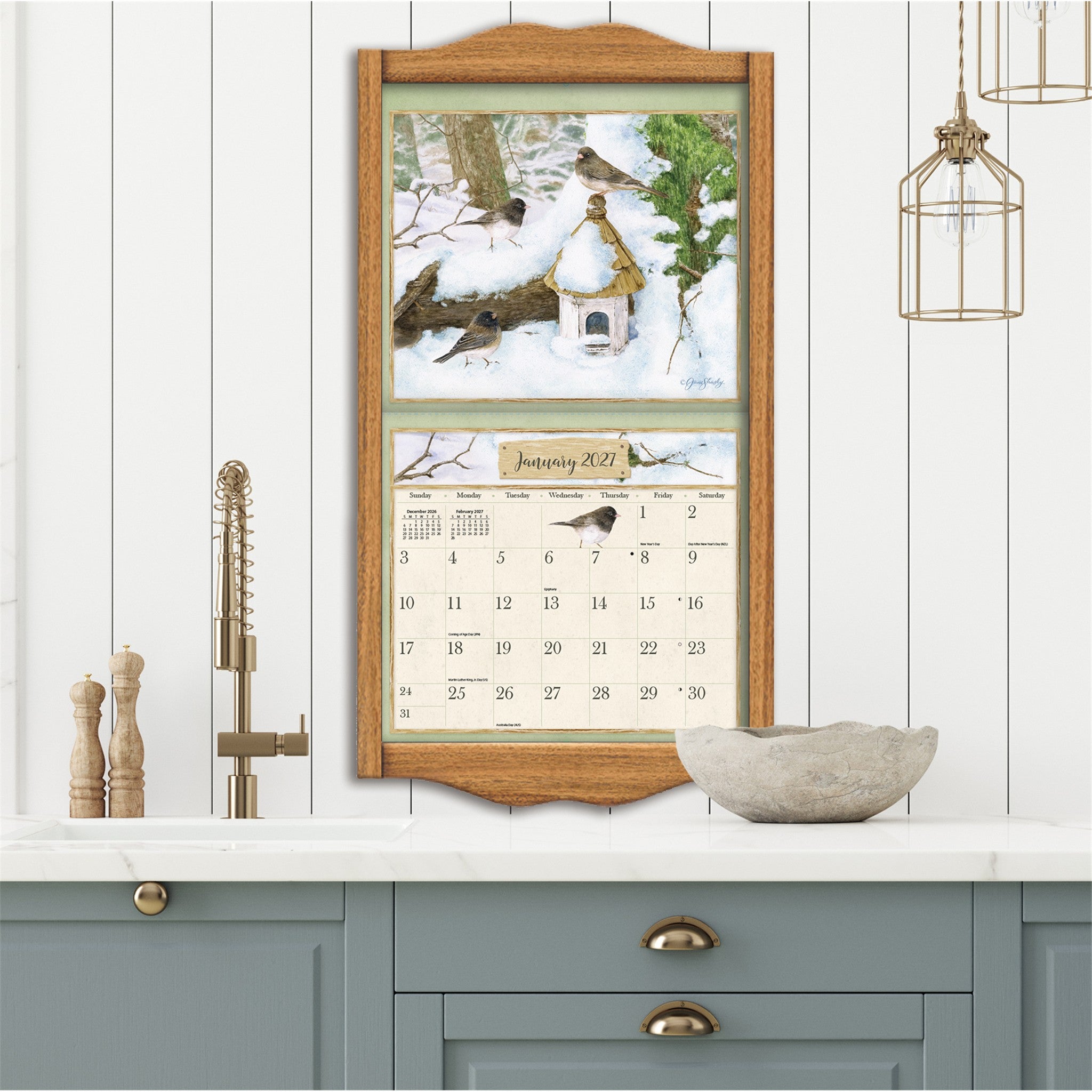 Calendrier mural 2027 Oiseaux du jardin - En ligne seulement