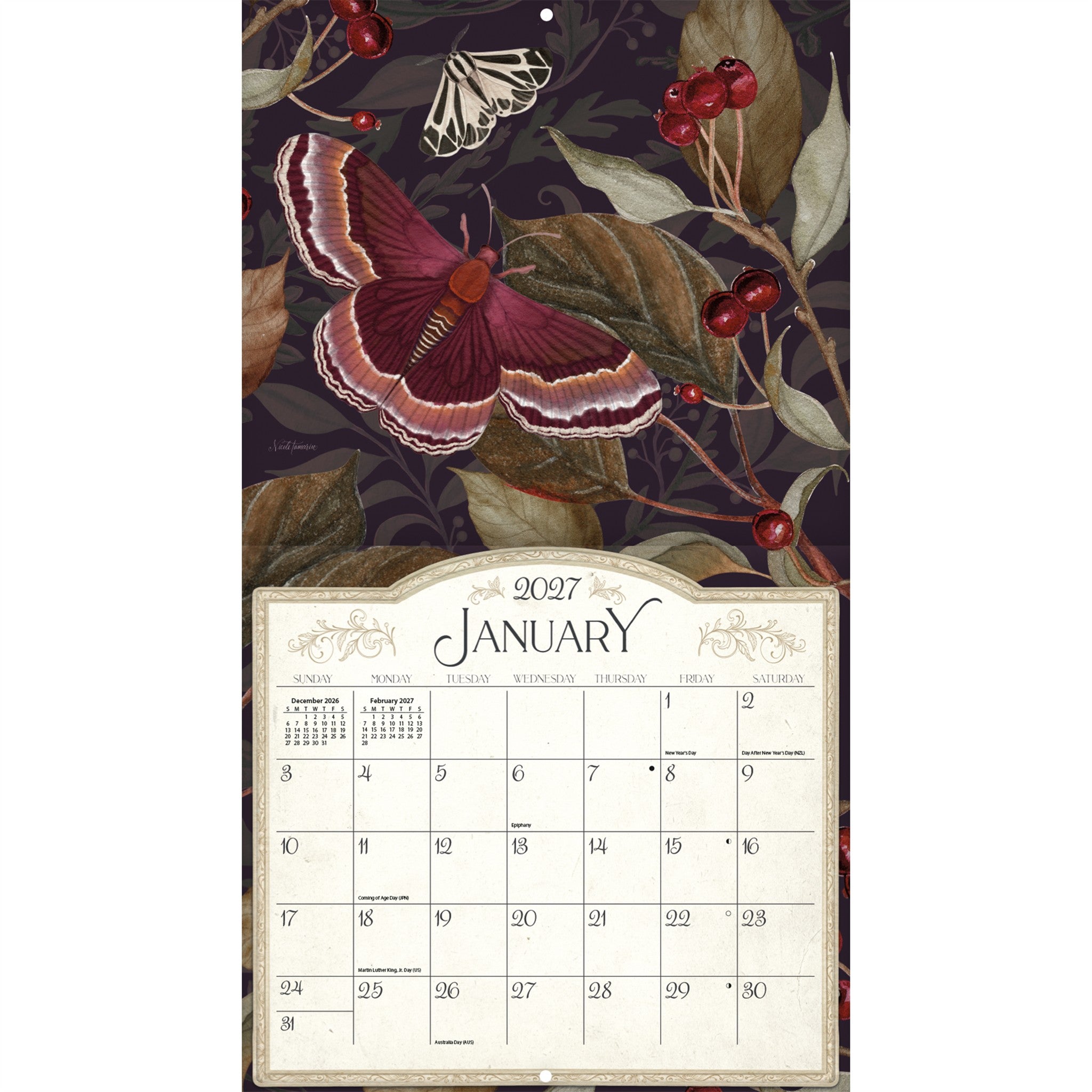 Midnight Garden Special Edition with Print 2027 Wall Calendar