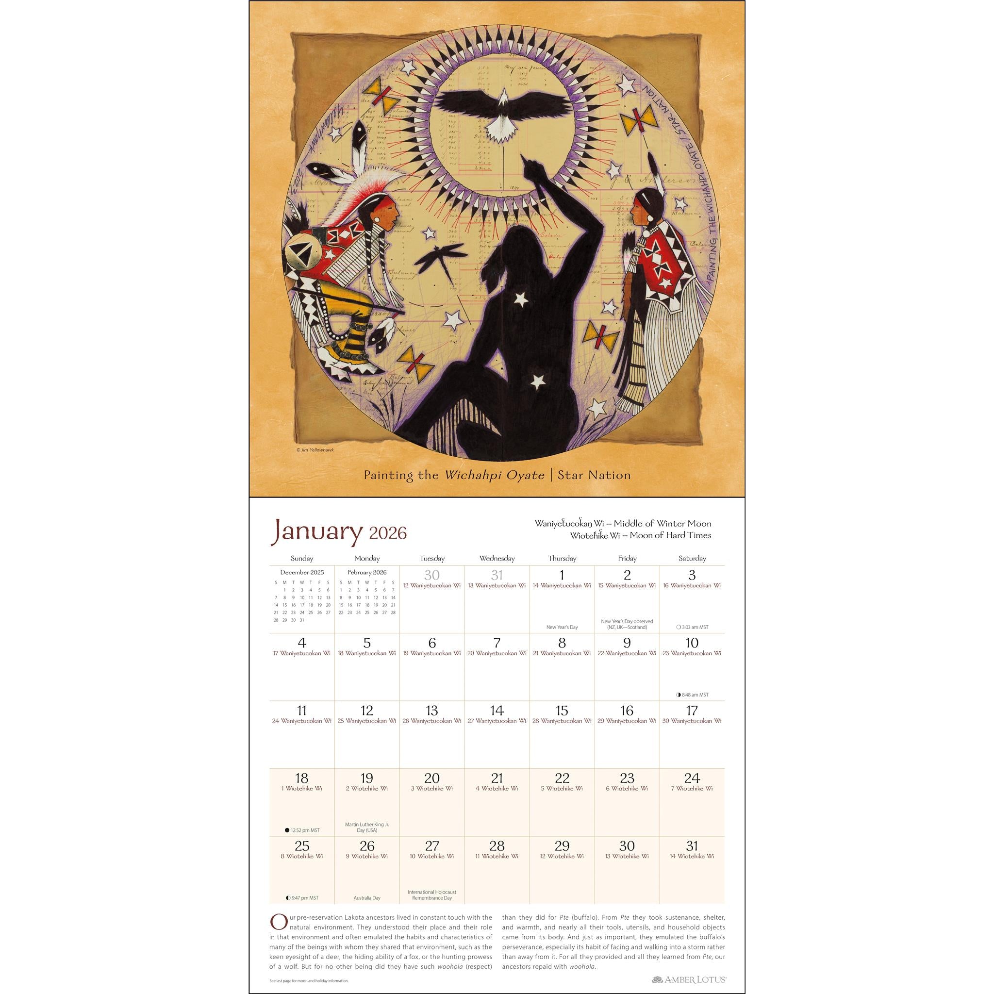 Lakota Way 2026 Wall Calendar - Online Only
