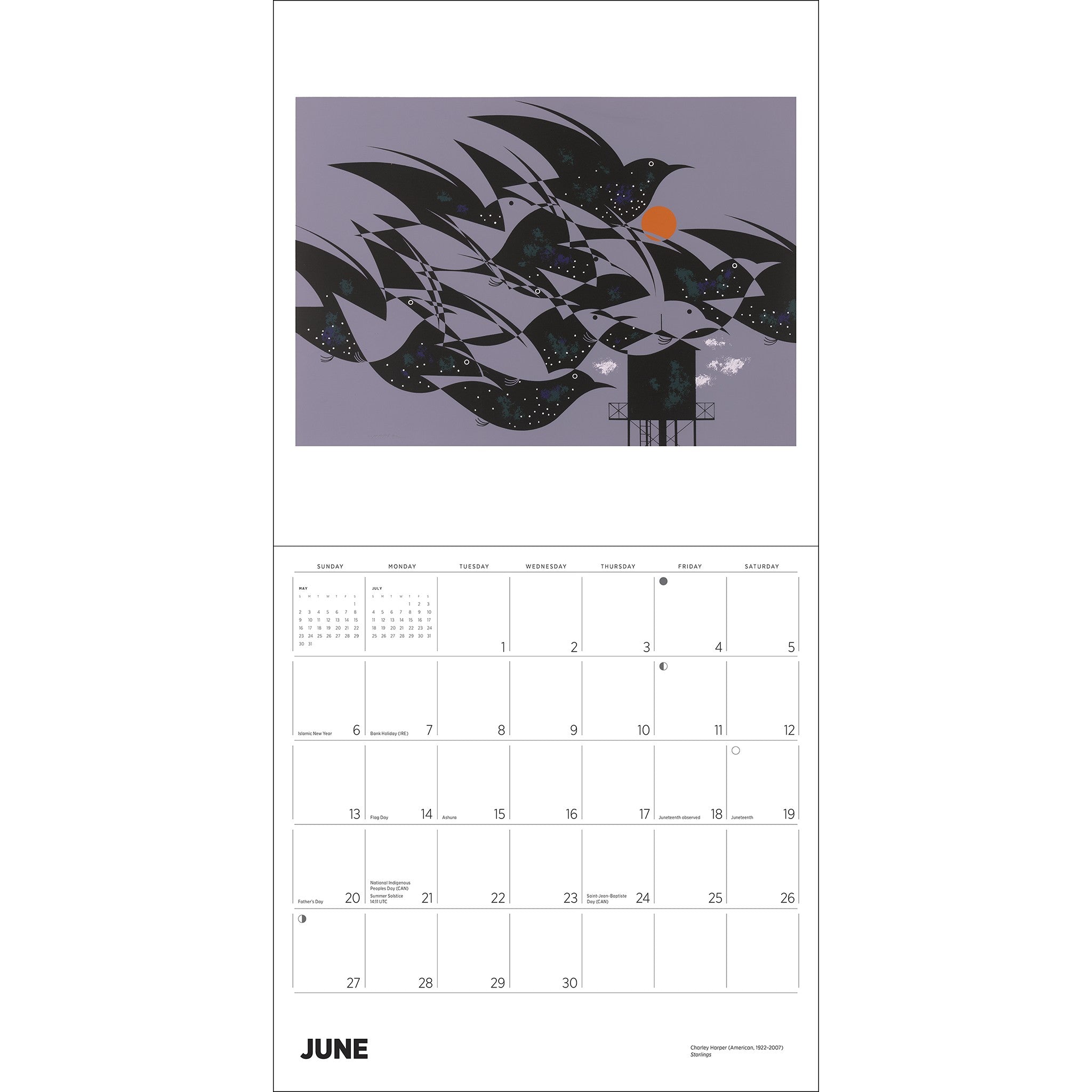 Calendrier mural Charley Harper 2027