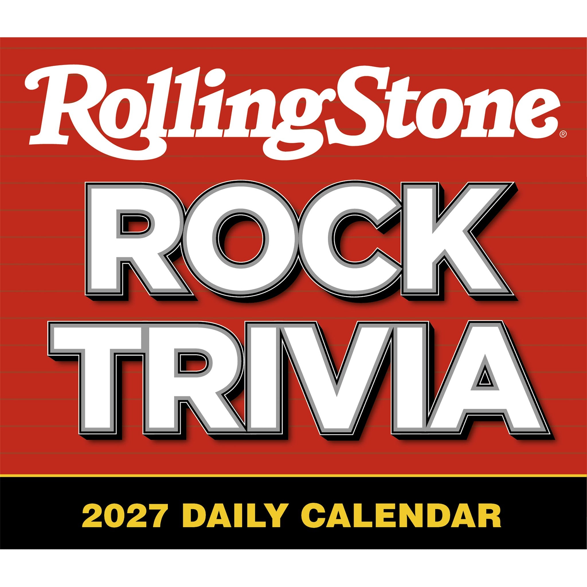 Rolling Stone Rock Trivia 2027 Box Calendar - Online Only