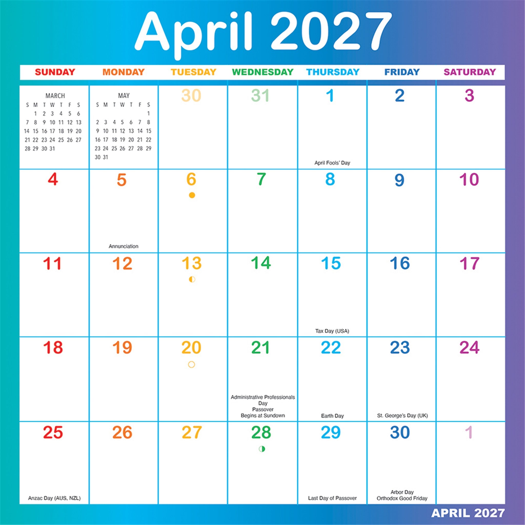 Rainbow Magic Grip Exclusive 2026-2027 Mini Calendar