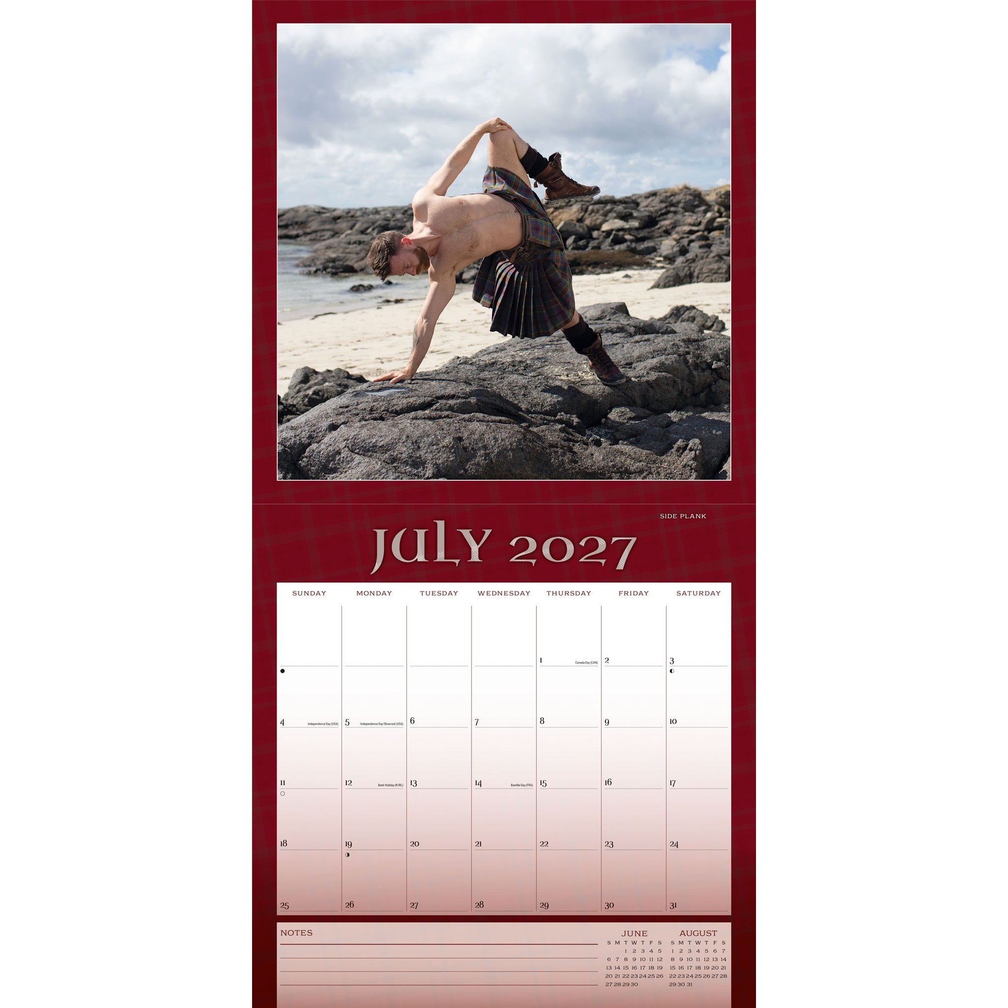 Calendrier mural Kilted Yoga 2027