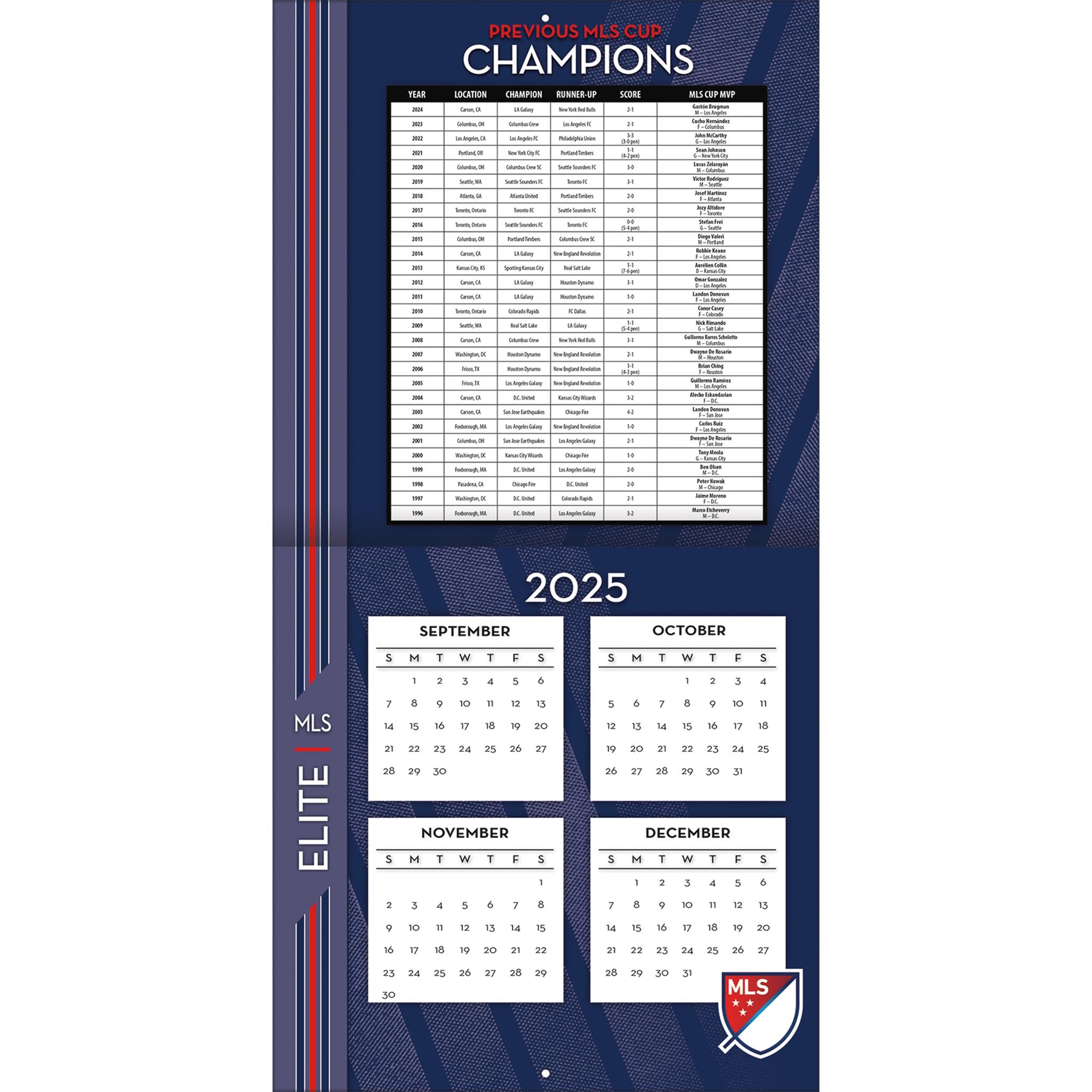 MLS Elite 2026 Wall Calendar