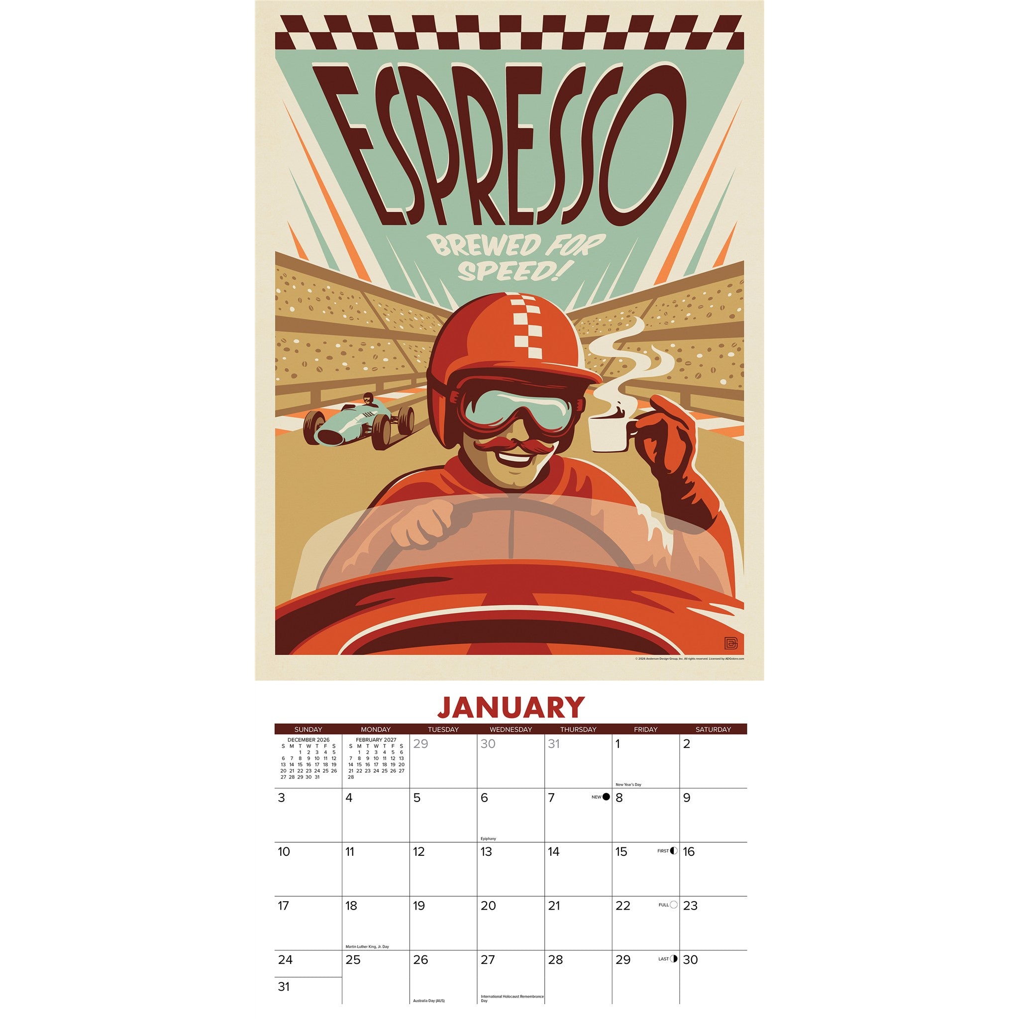 Coffee Delights 2027 Wall Calendar