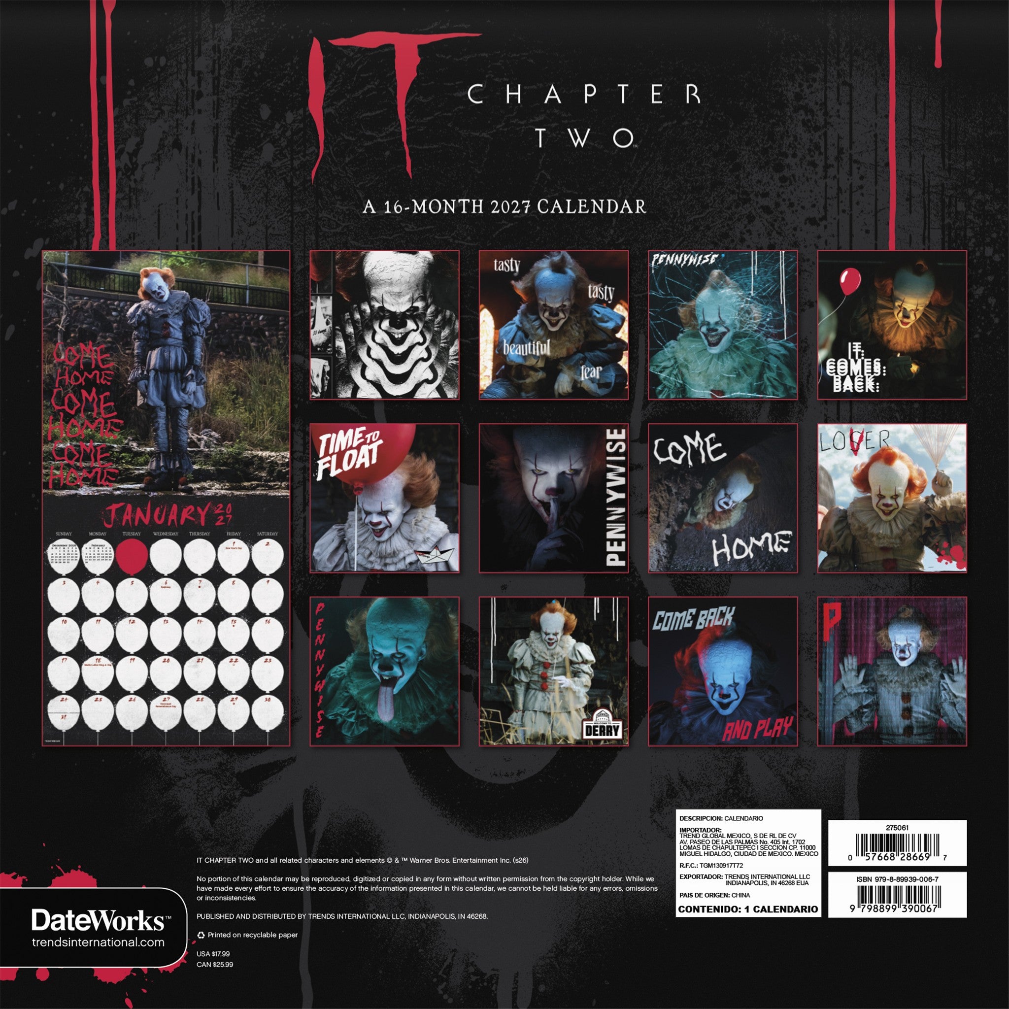 Calendrier mural TI 2027