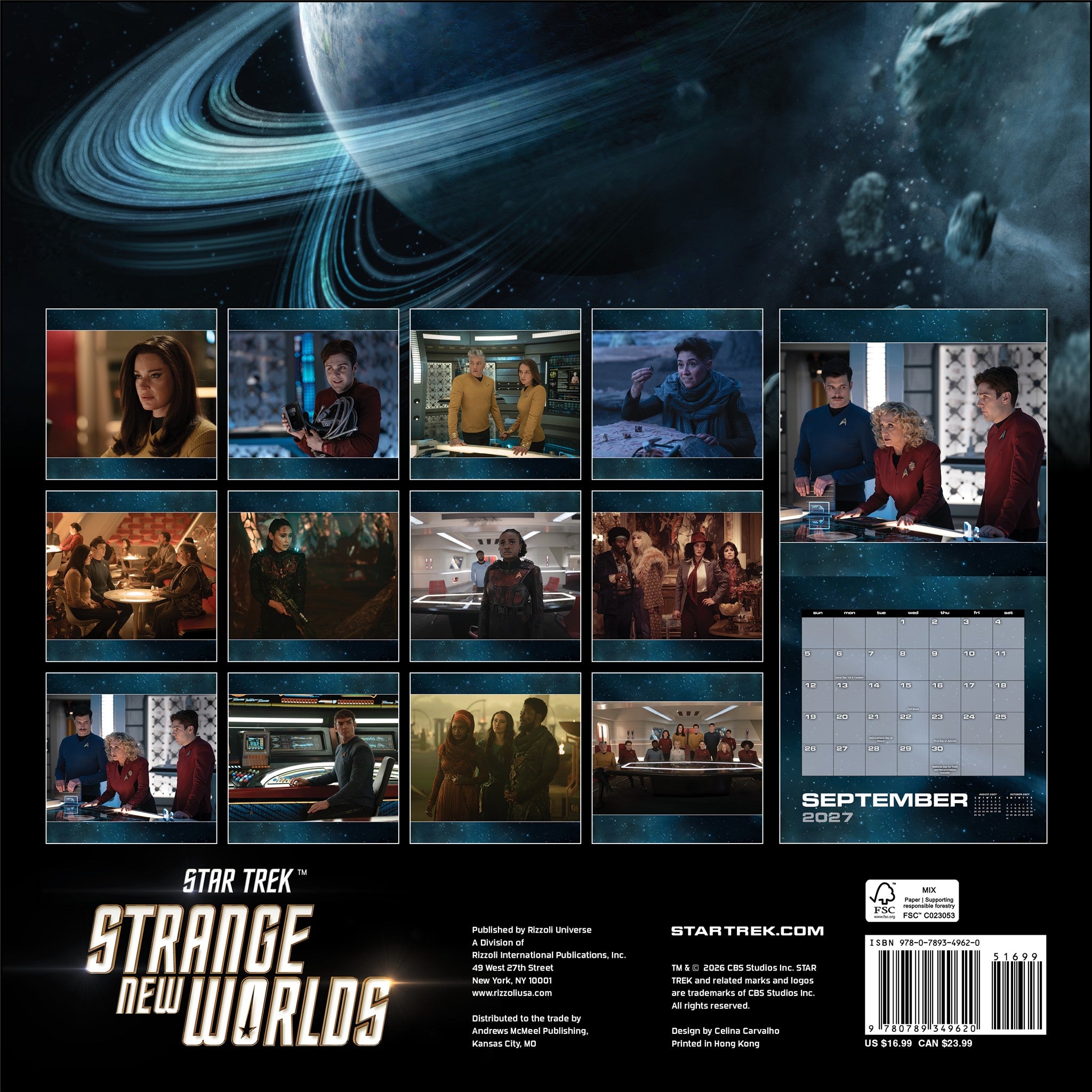 Calendrier mural Star Trek Strange New Worlds 2027 - En ligne uniquement