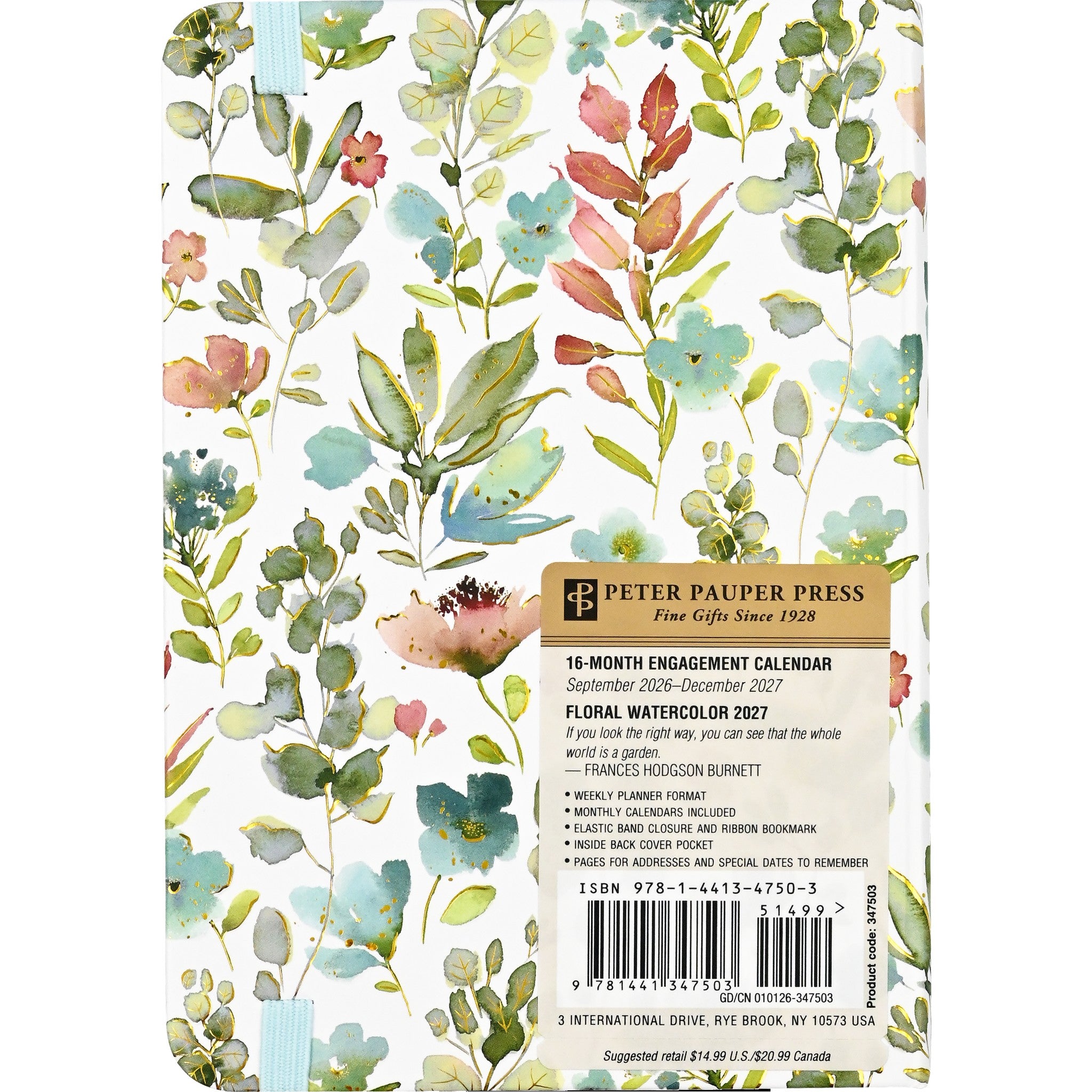 Floral Watercolor 2026-2027 Engagement Calendar - Online Only