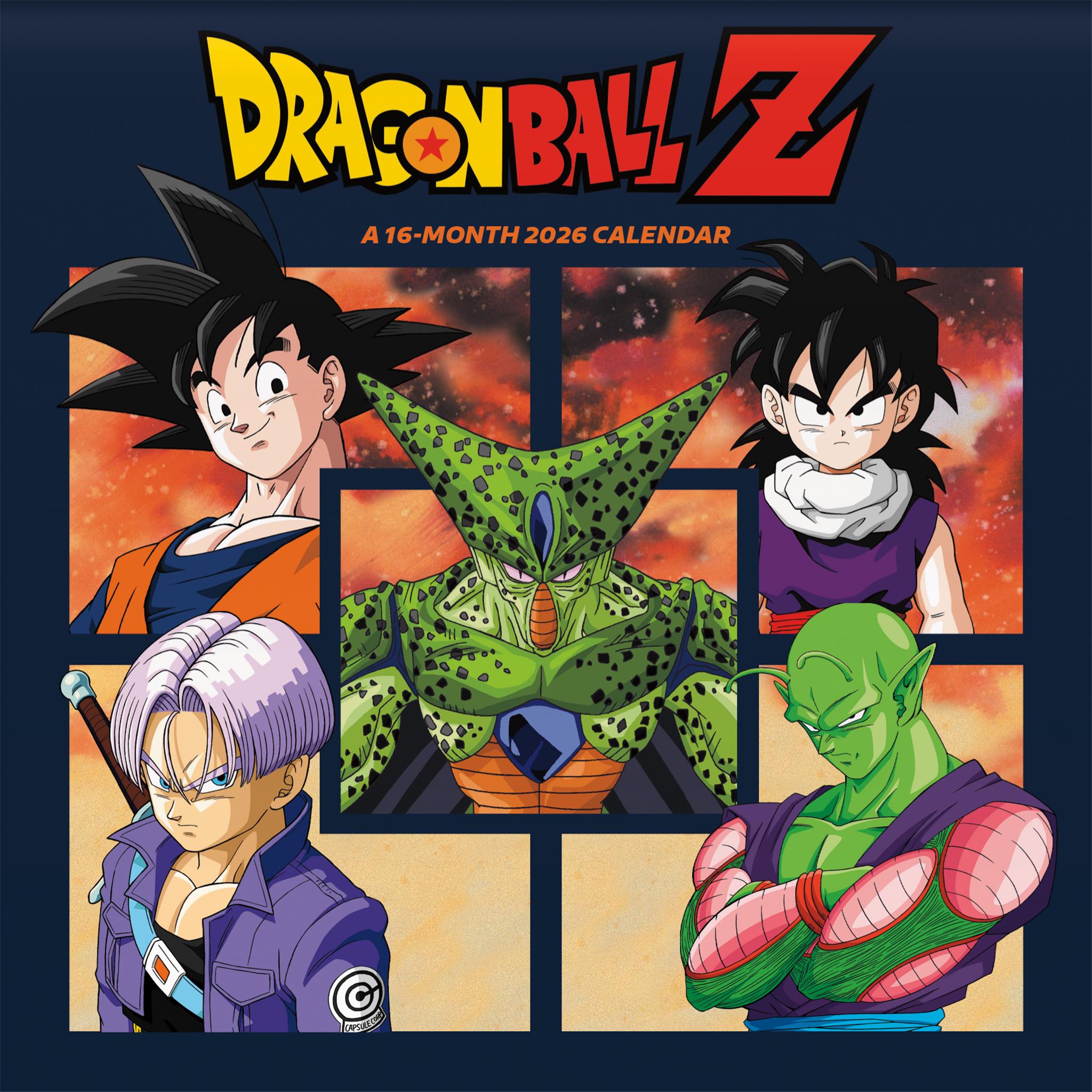 Calendrier mural Dragon Ball Z 2026