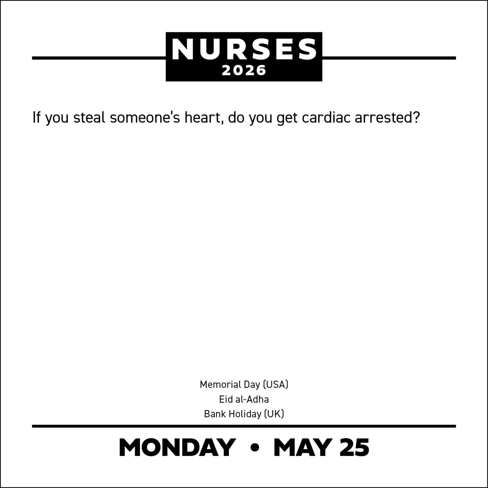 Nurses 2026 Box Calendar