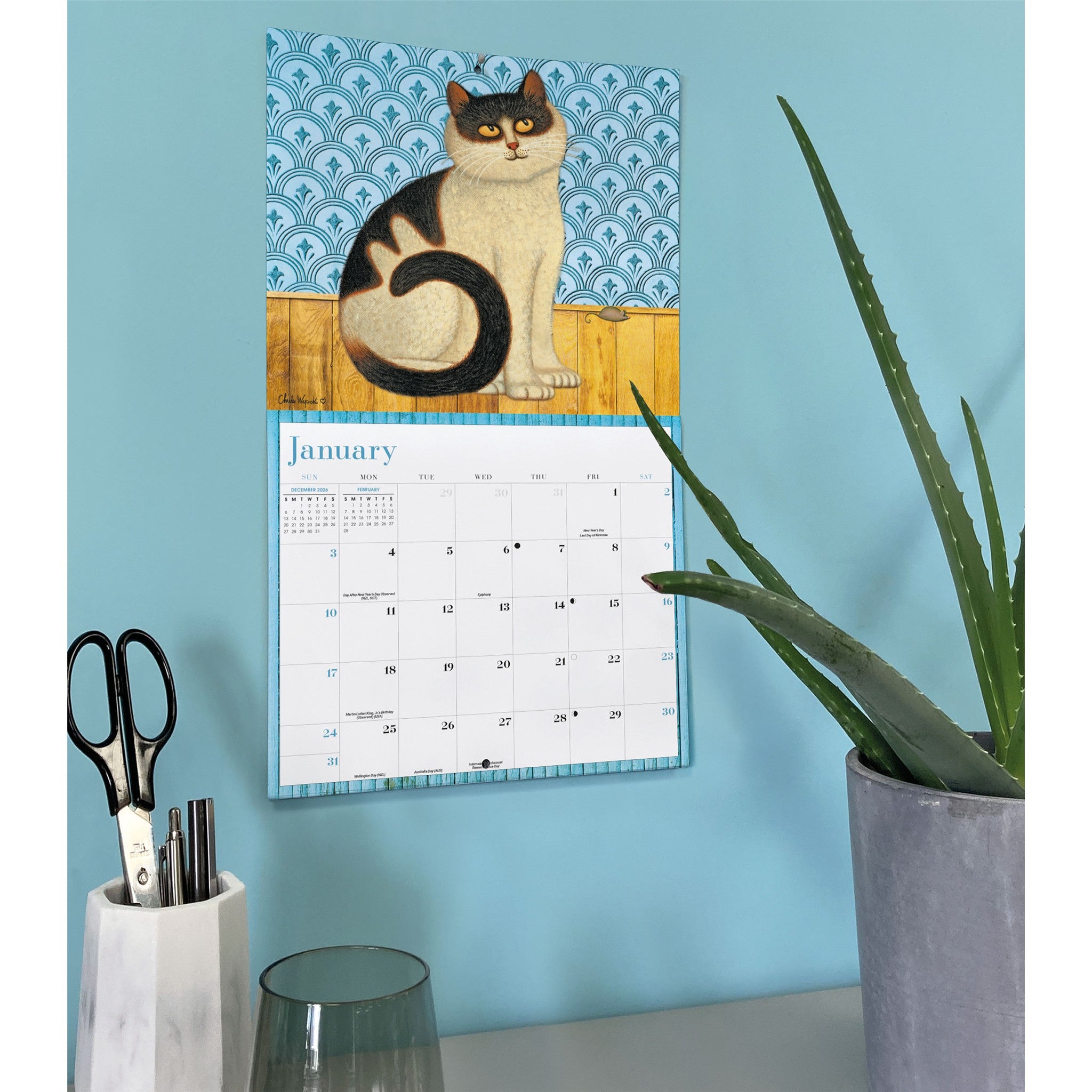 Charles Wysocki Cat Tales Deluxe 2027 Wall Calendar