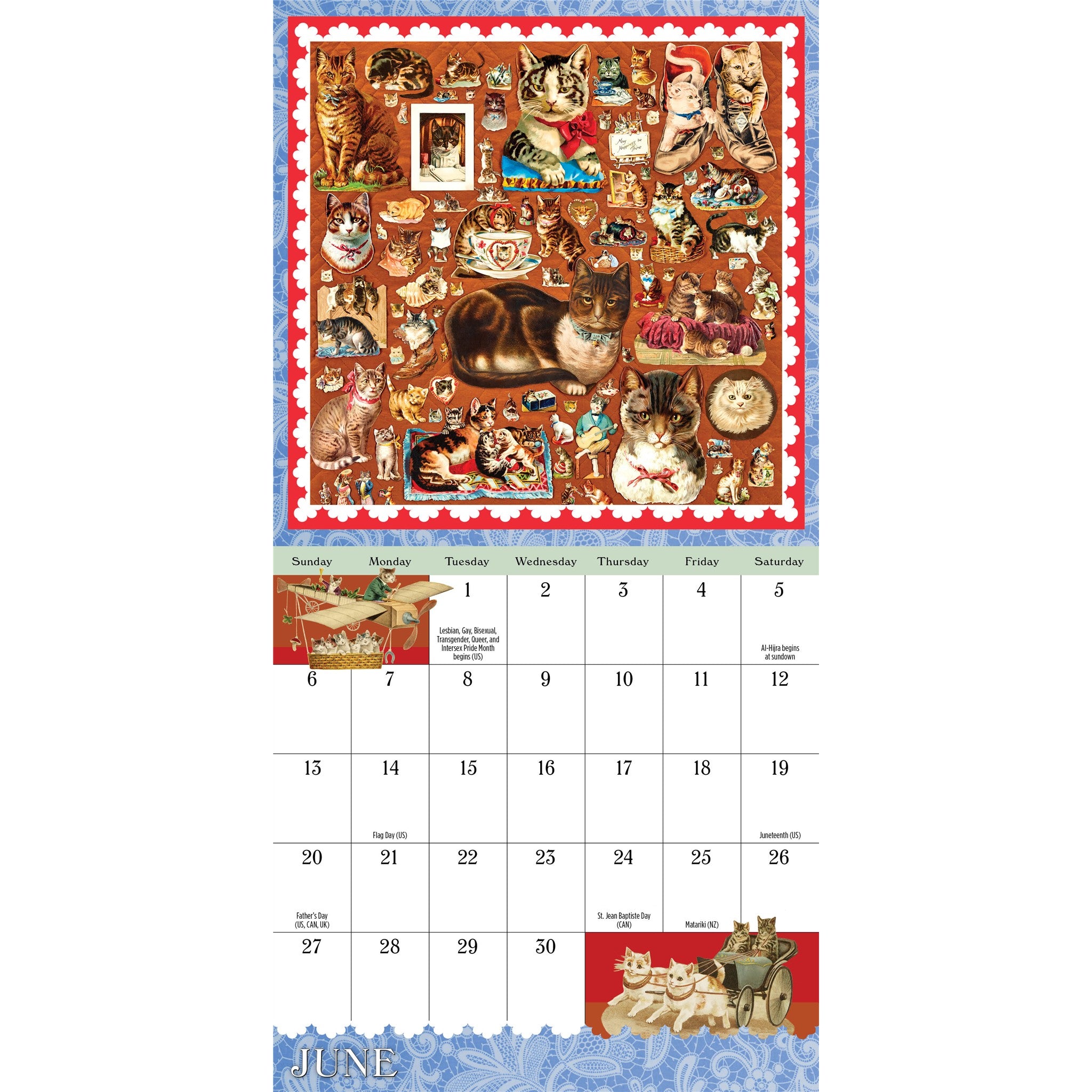 Cynthia Hart's Victoriana Cats 2027 Mini Calendar - Online Only