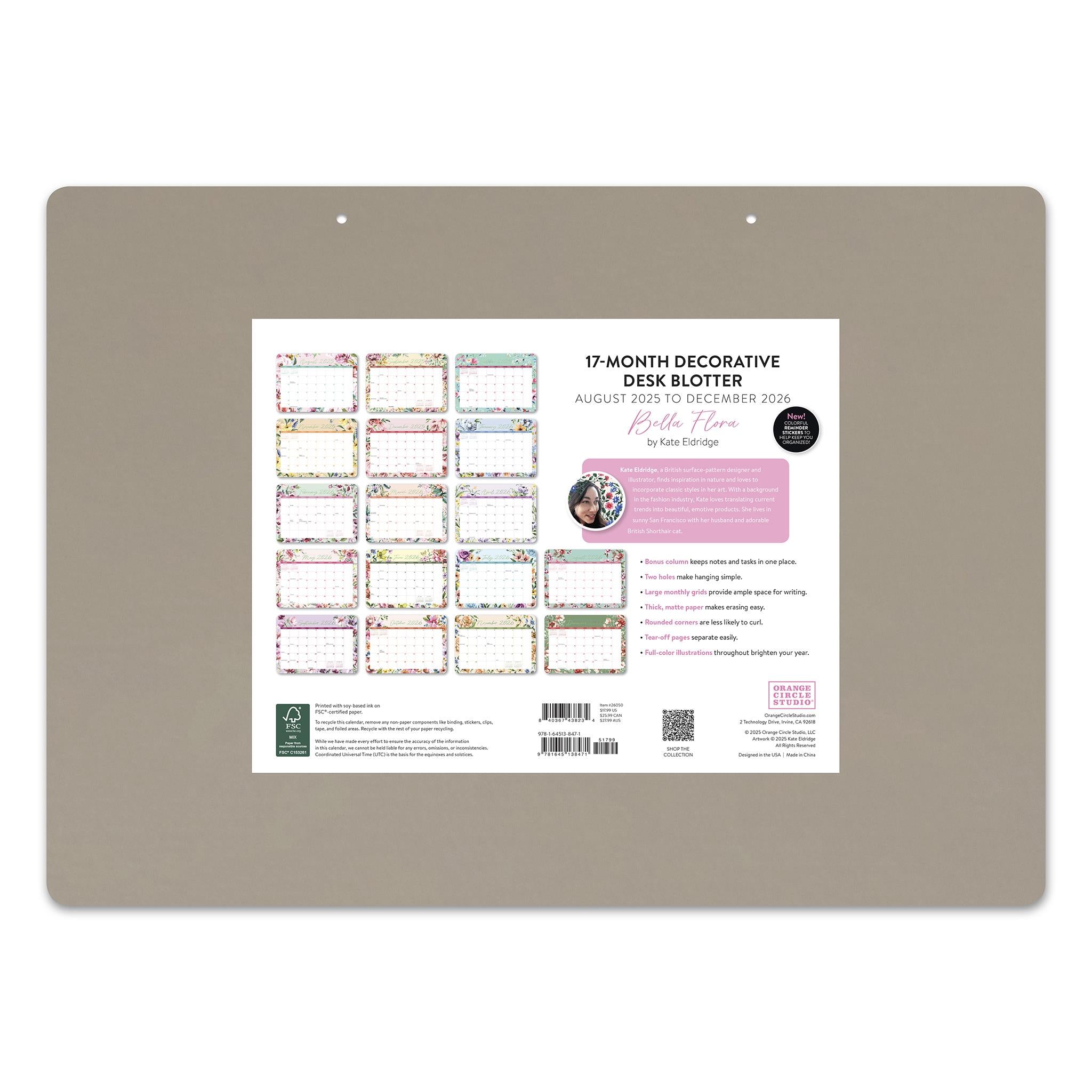 Sous-main décoratif Bella Flora 2025-2026