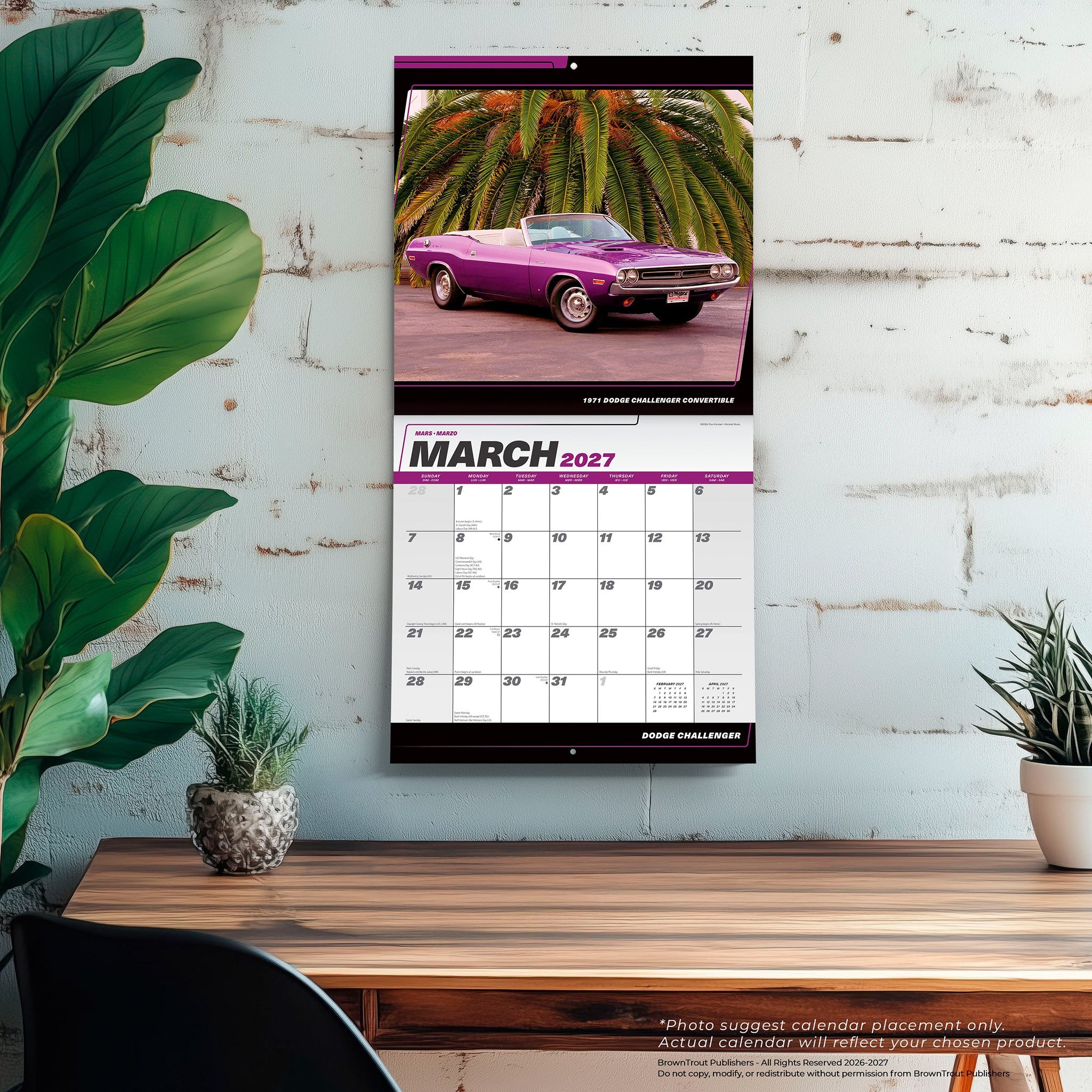 Dodge Challenger 2027 Wall Calendar