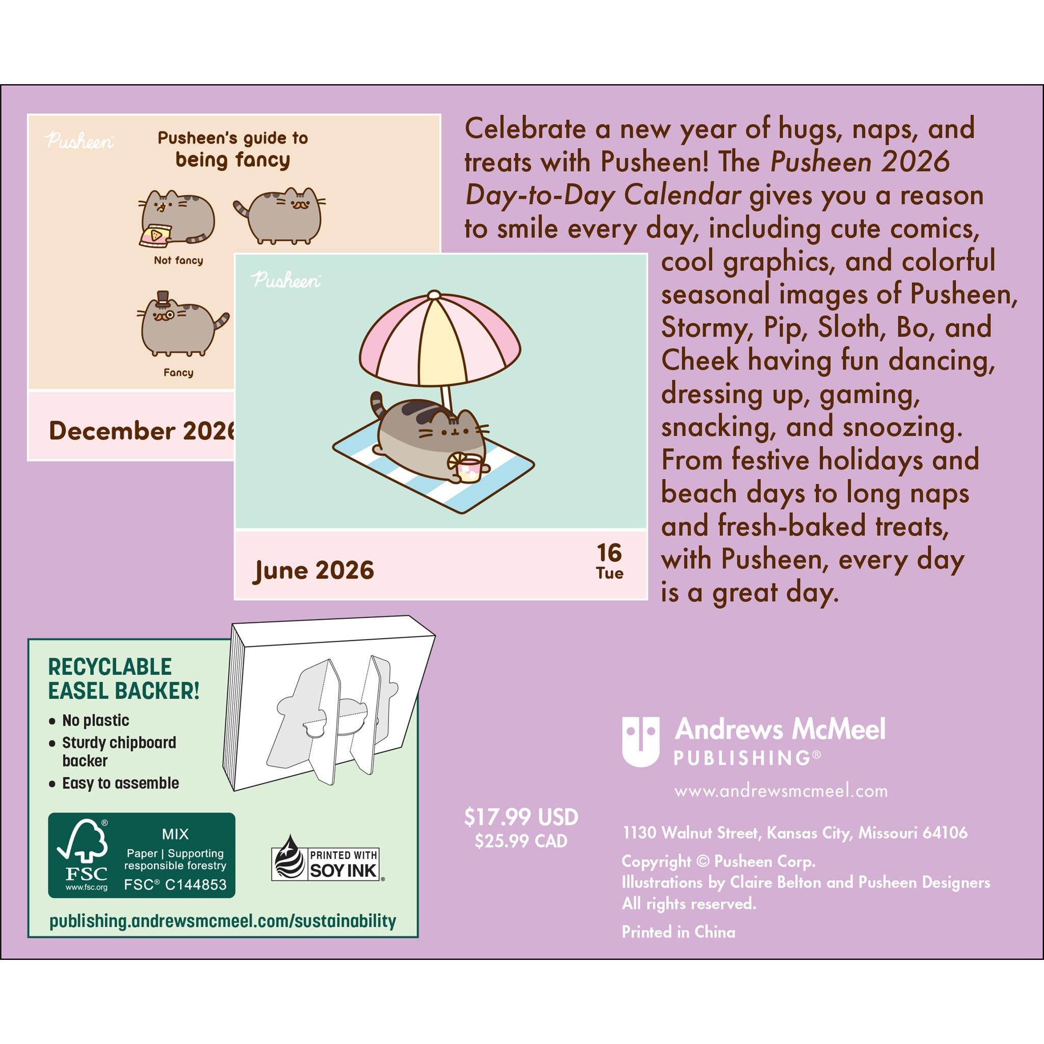 Calendrier Pusheen 2026