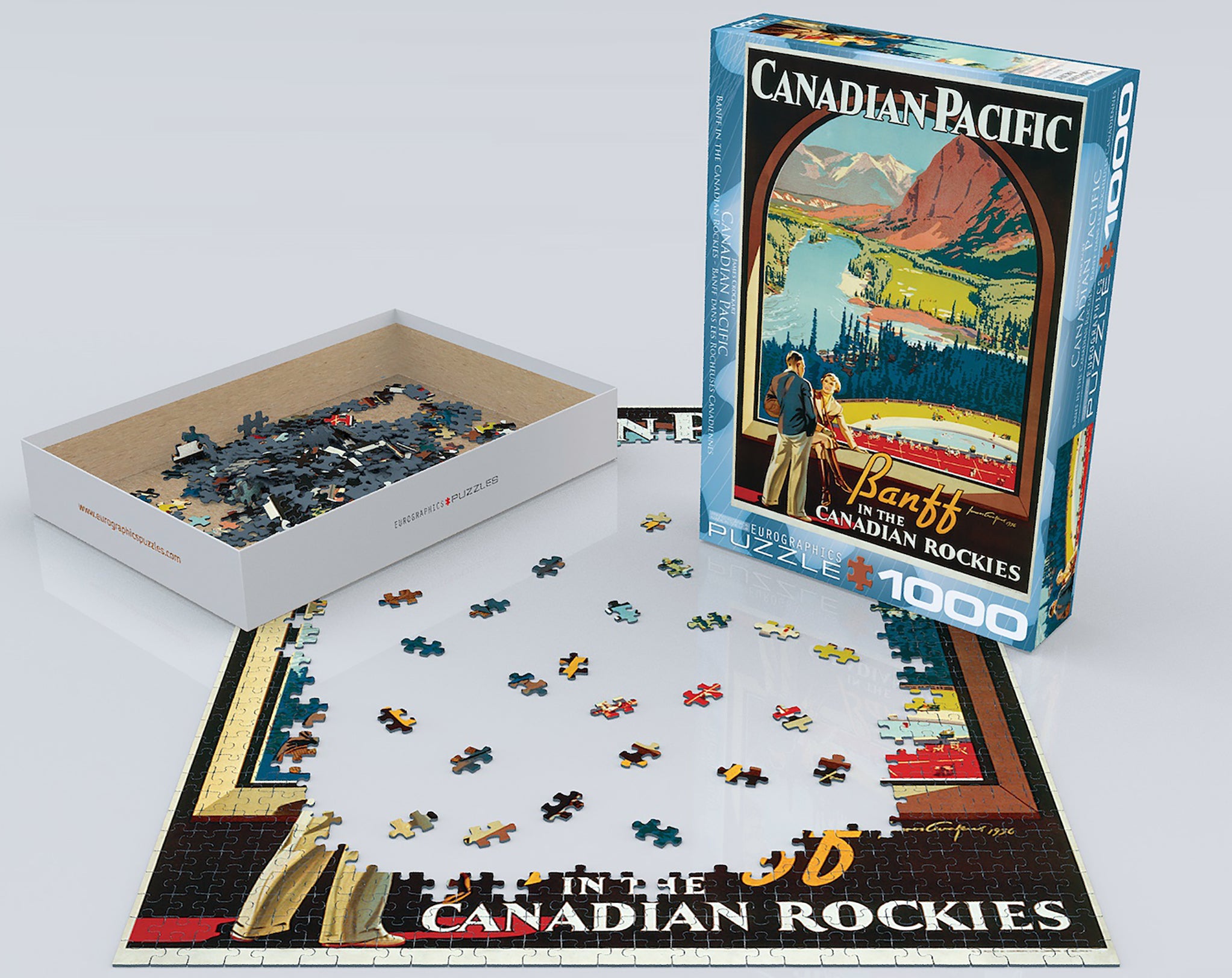Banff in the Canadian Rockies Canadian Pacific Rail 1000 Piece Puzzle - Online Only