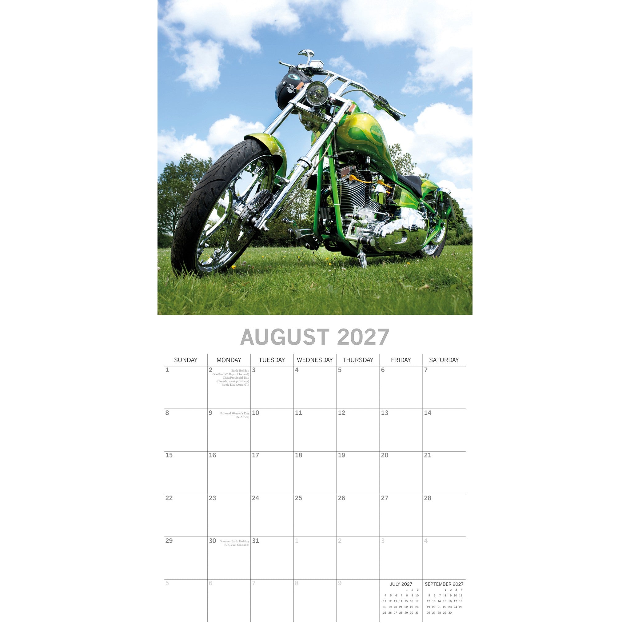 Custom Bikes 2027 Wall Calendar