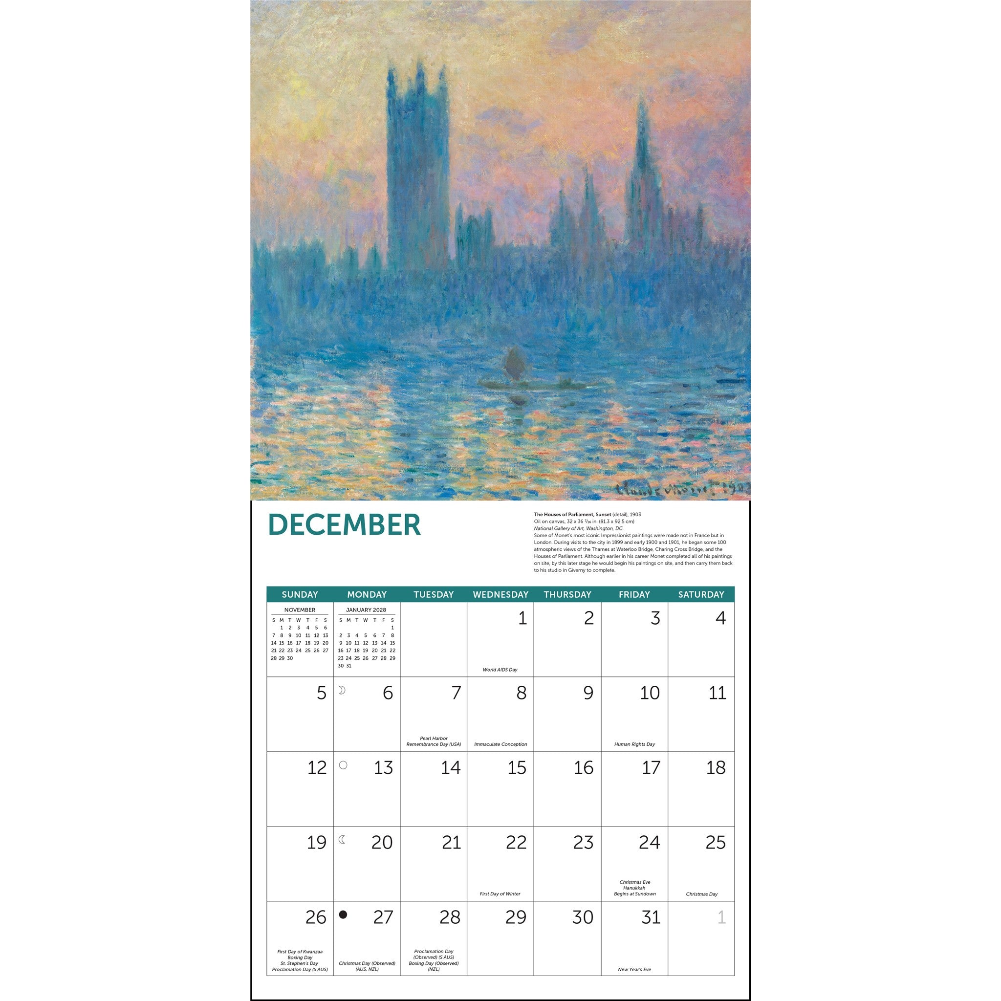 Monet At Sea 2027 Wall Calendar