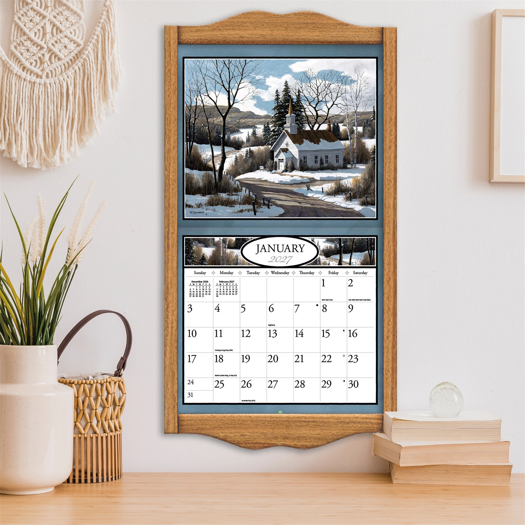 Calendrier mural 2027 Églises de campagne - En ligne seulement