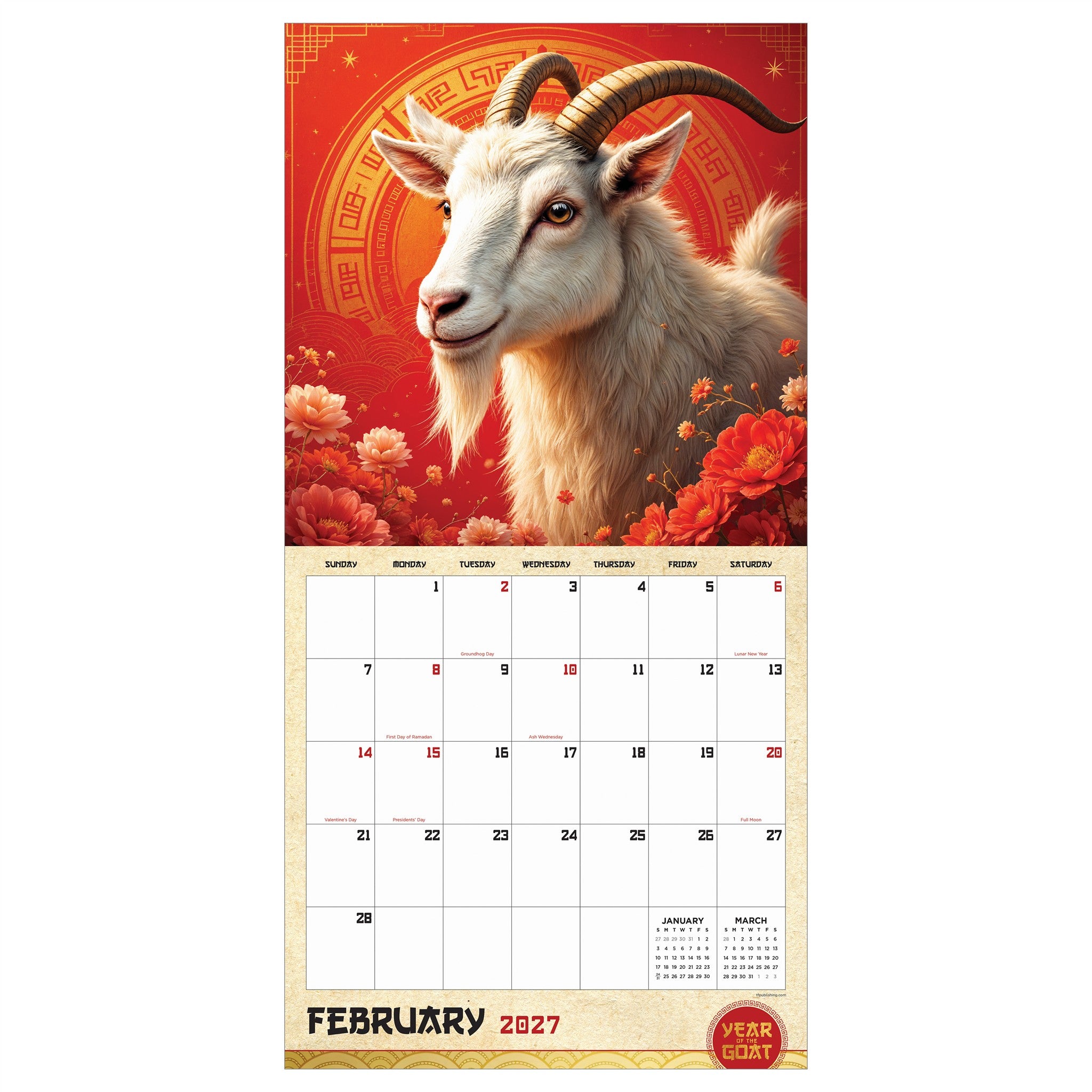 Year of the Goat 2027 Wall Calendar - Online Only