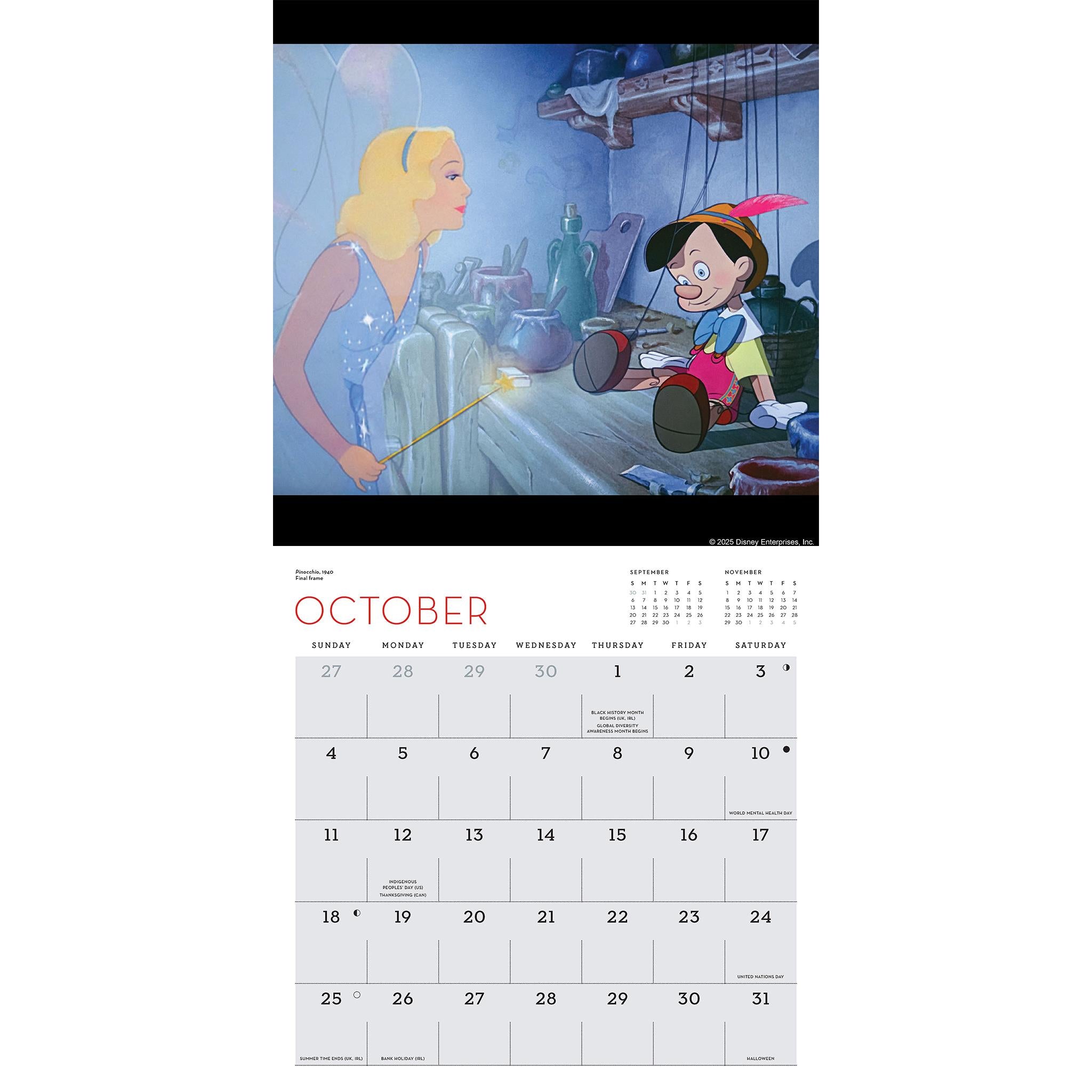 Calendrier mural Disney Animation 2026 - Disponible uniquement en ligne