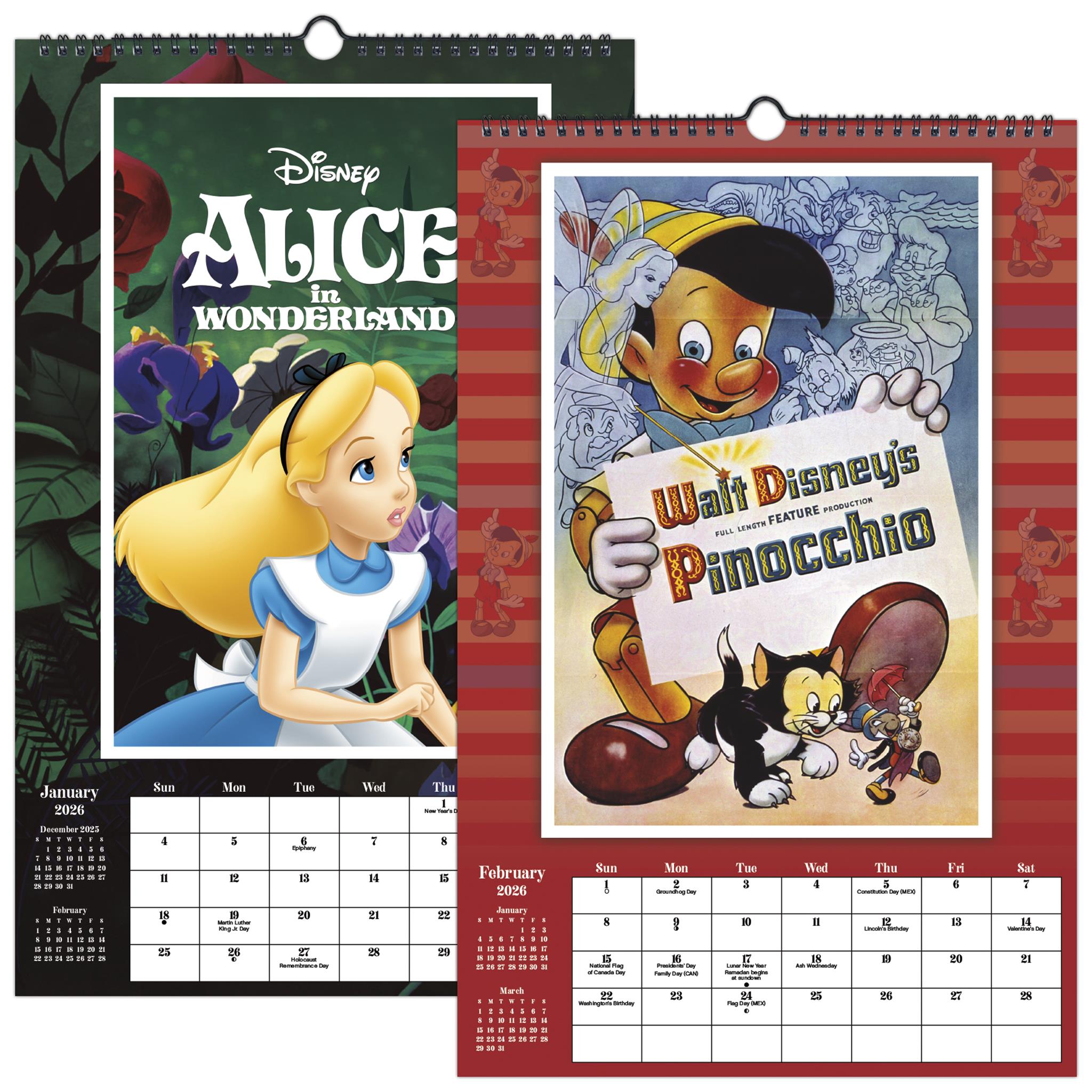 Calendrier des affiches Disney Classics 2026