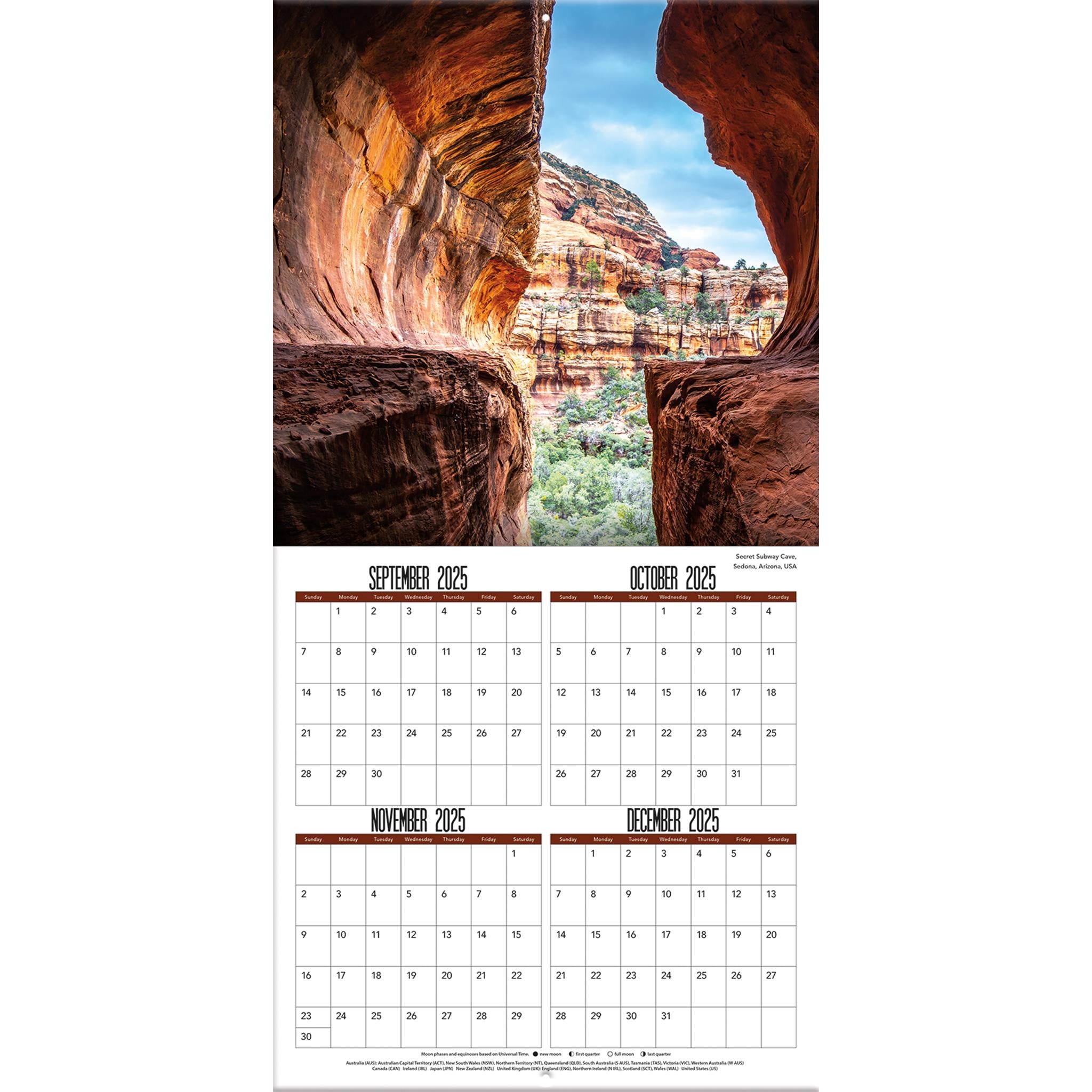 Calendrier mural Caves 2026