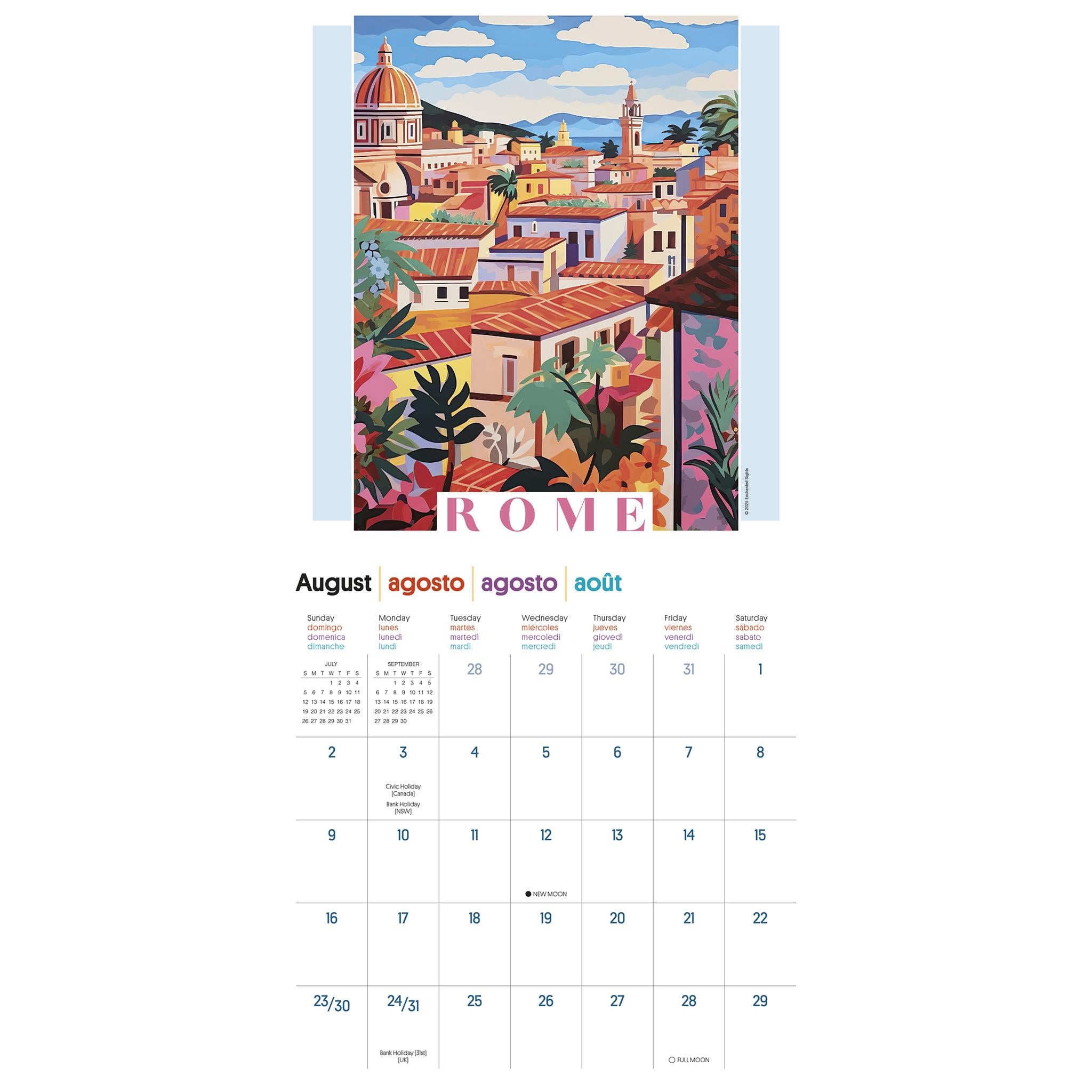 Calendrier mural Art of Travel 2026 - Disponible uniquement en ligne