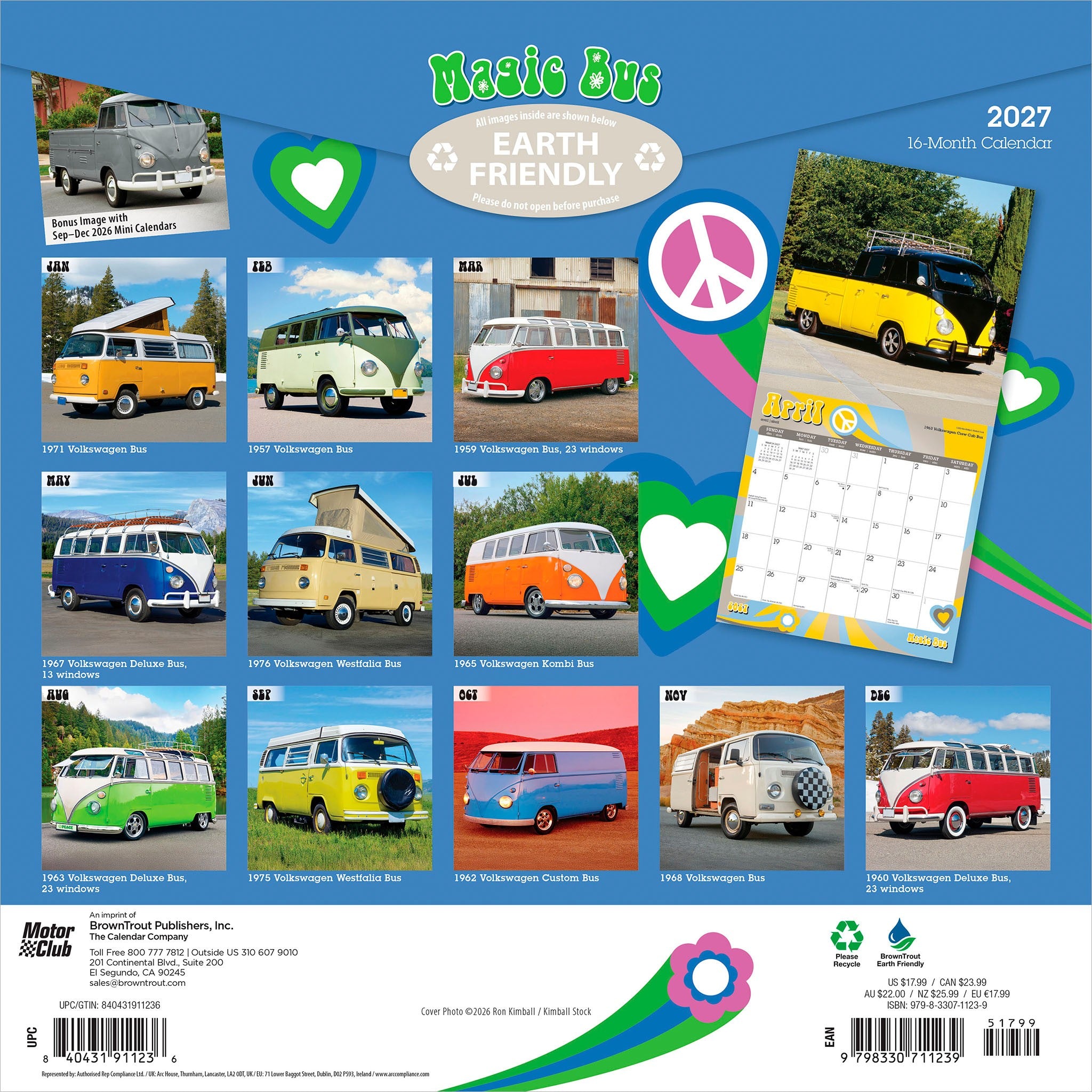 Magic Bus 2027 Wall Calendar