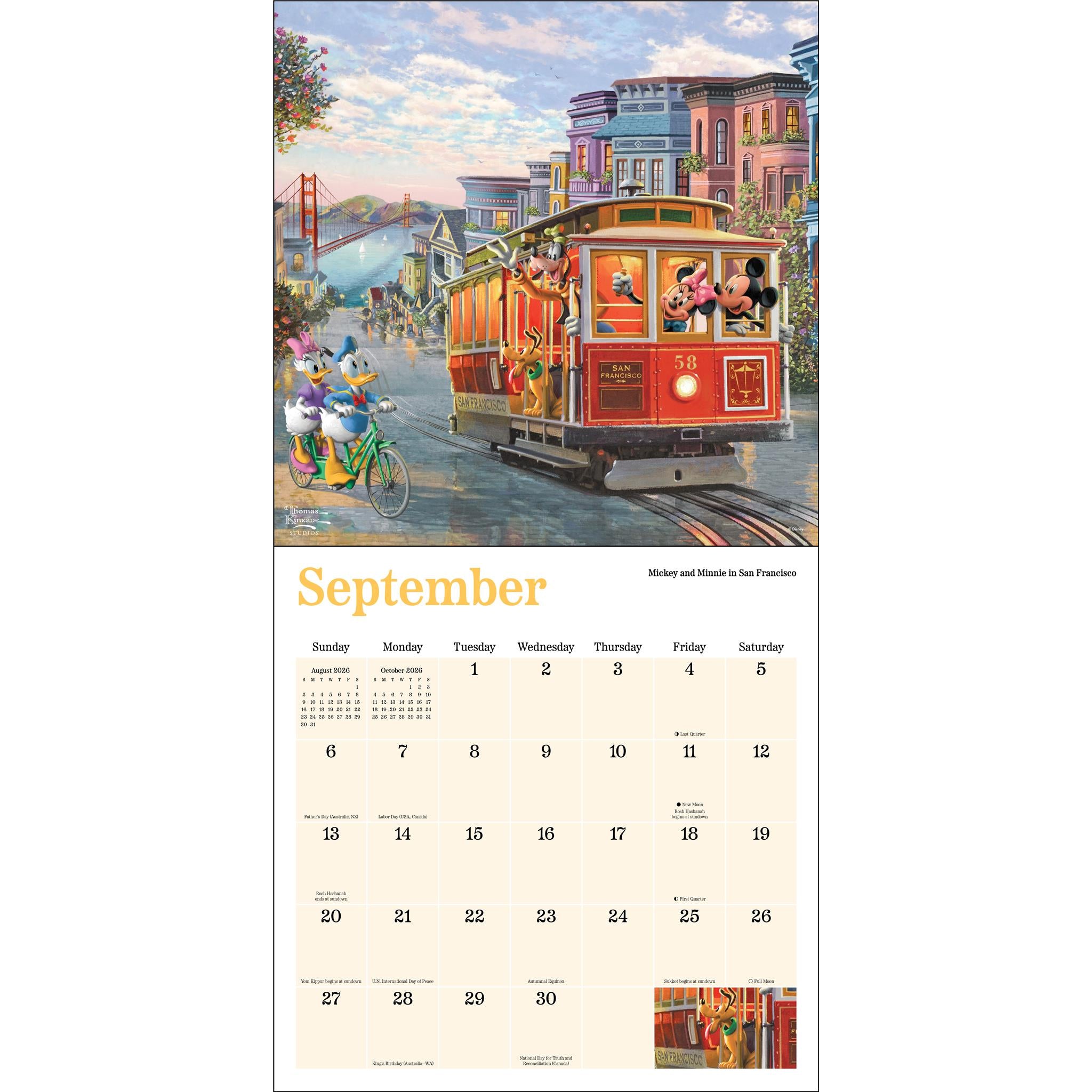 Calendrier mural Kinkade Disney Dreams Collection 2026