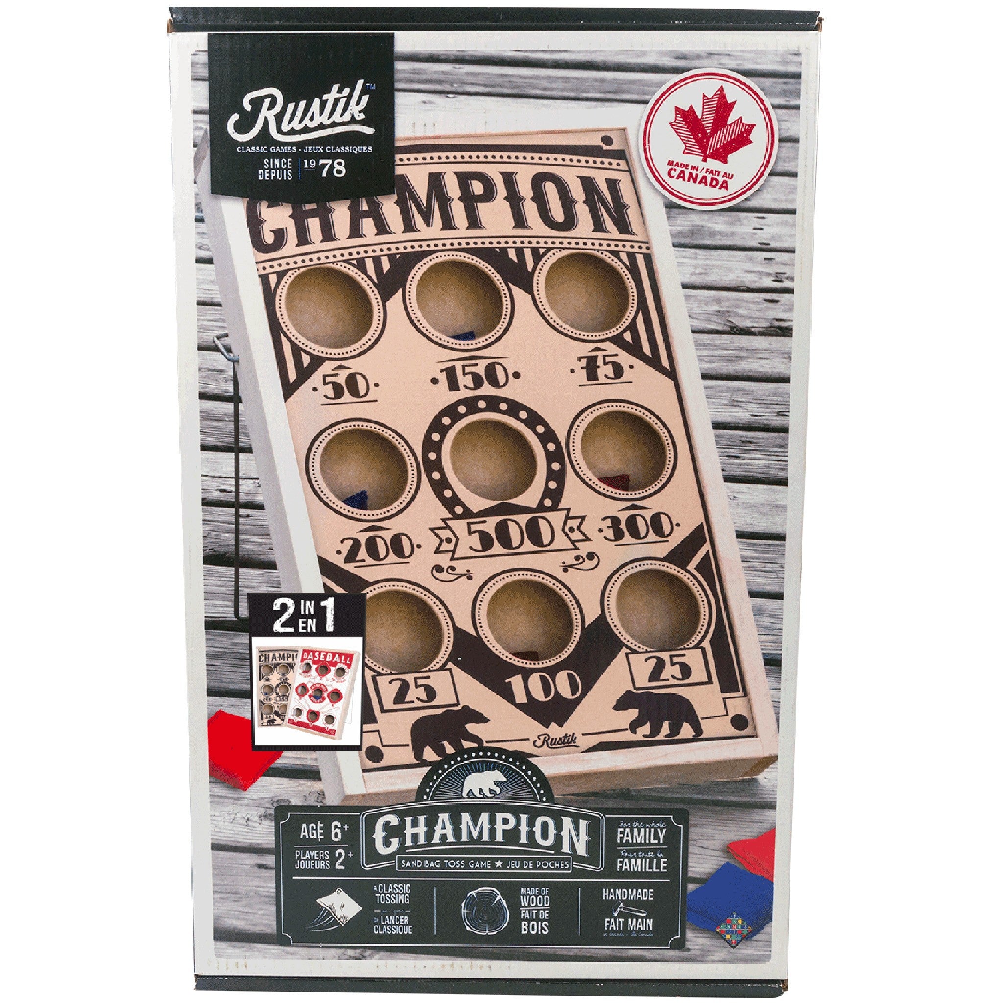 Champion & Baseball 2 In 1 Sandbag Game