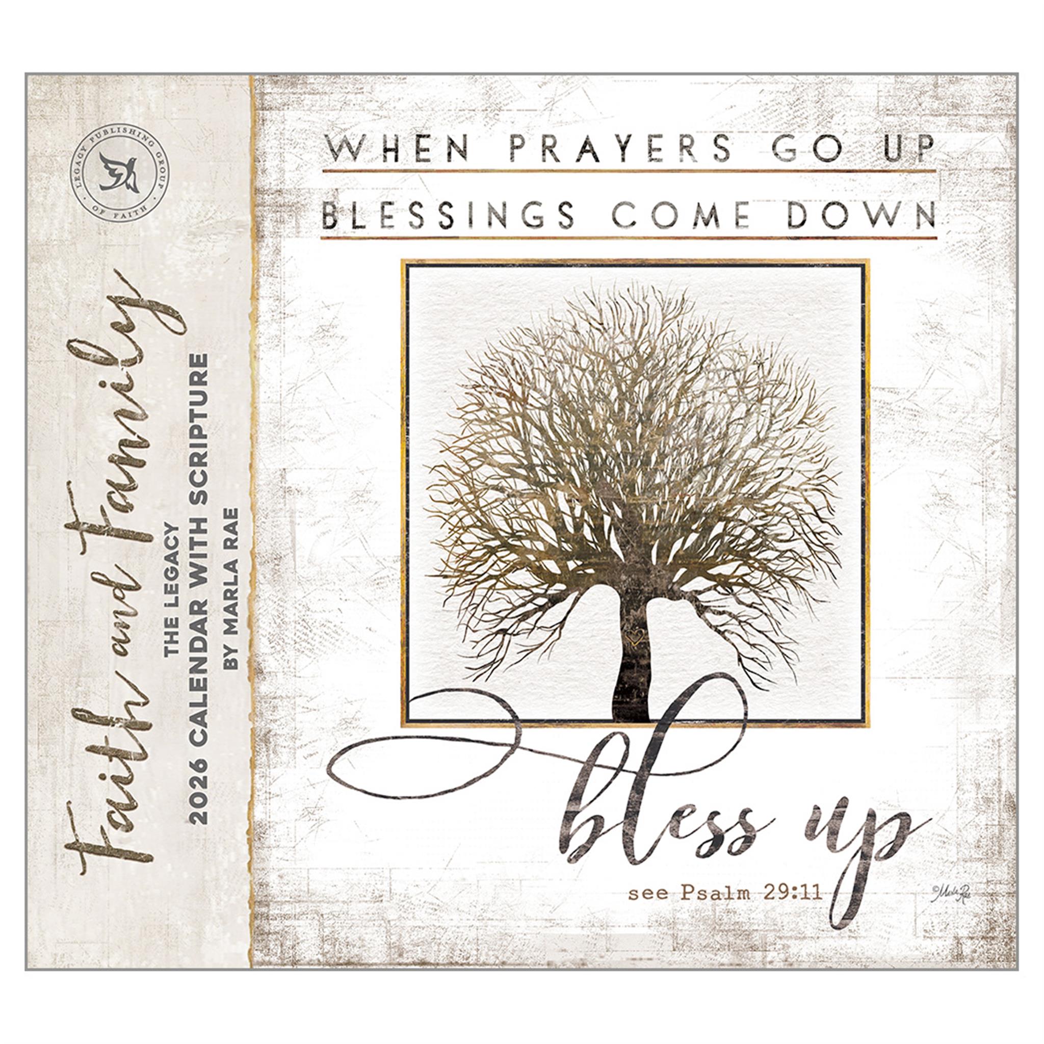 Calendrier mural de luxe Foi et Famille 2026 - Disponible uniquement en ligne