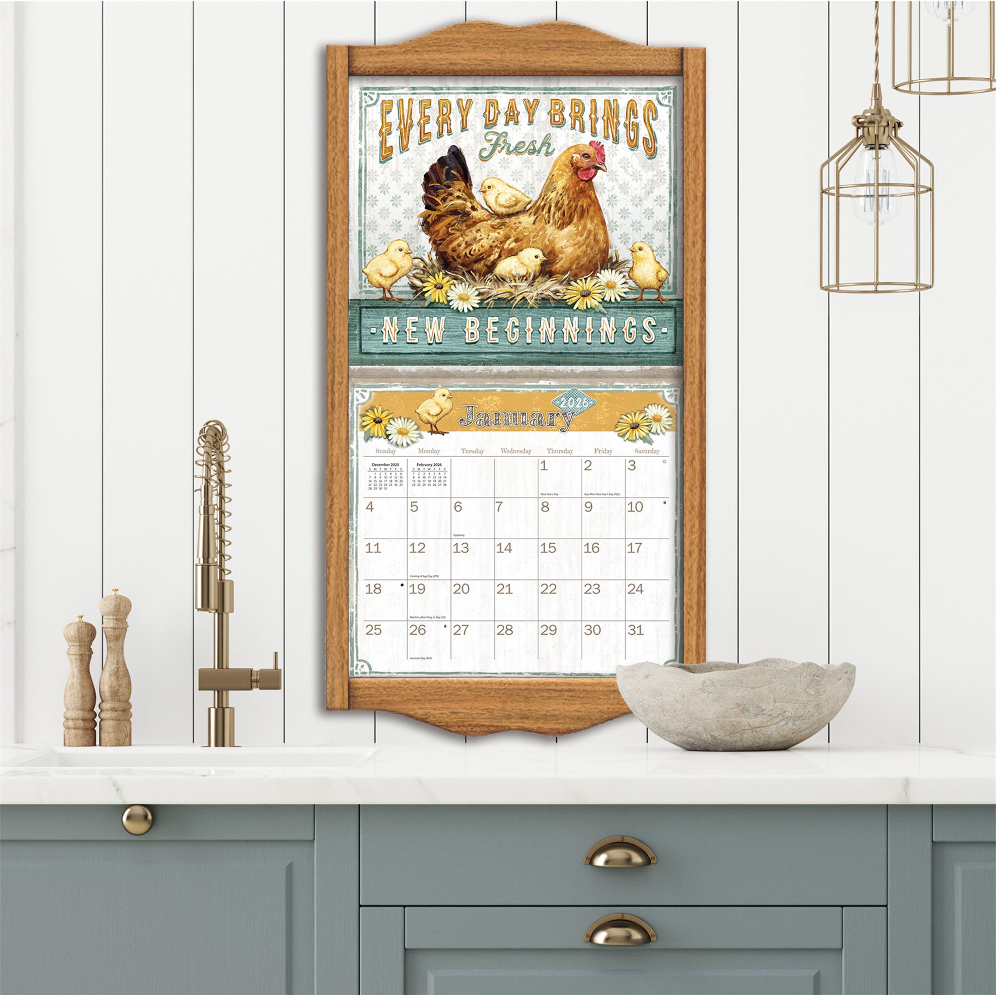 Calendrier mural de luxe Farmhouse 2026 - Disponible uniquement en ligne