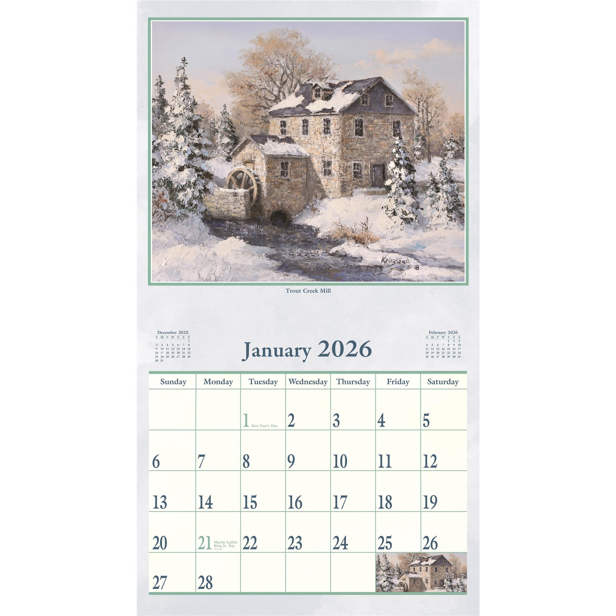 Homestead 2026 Wall Calendar