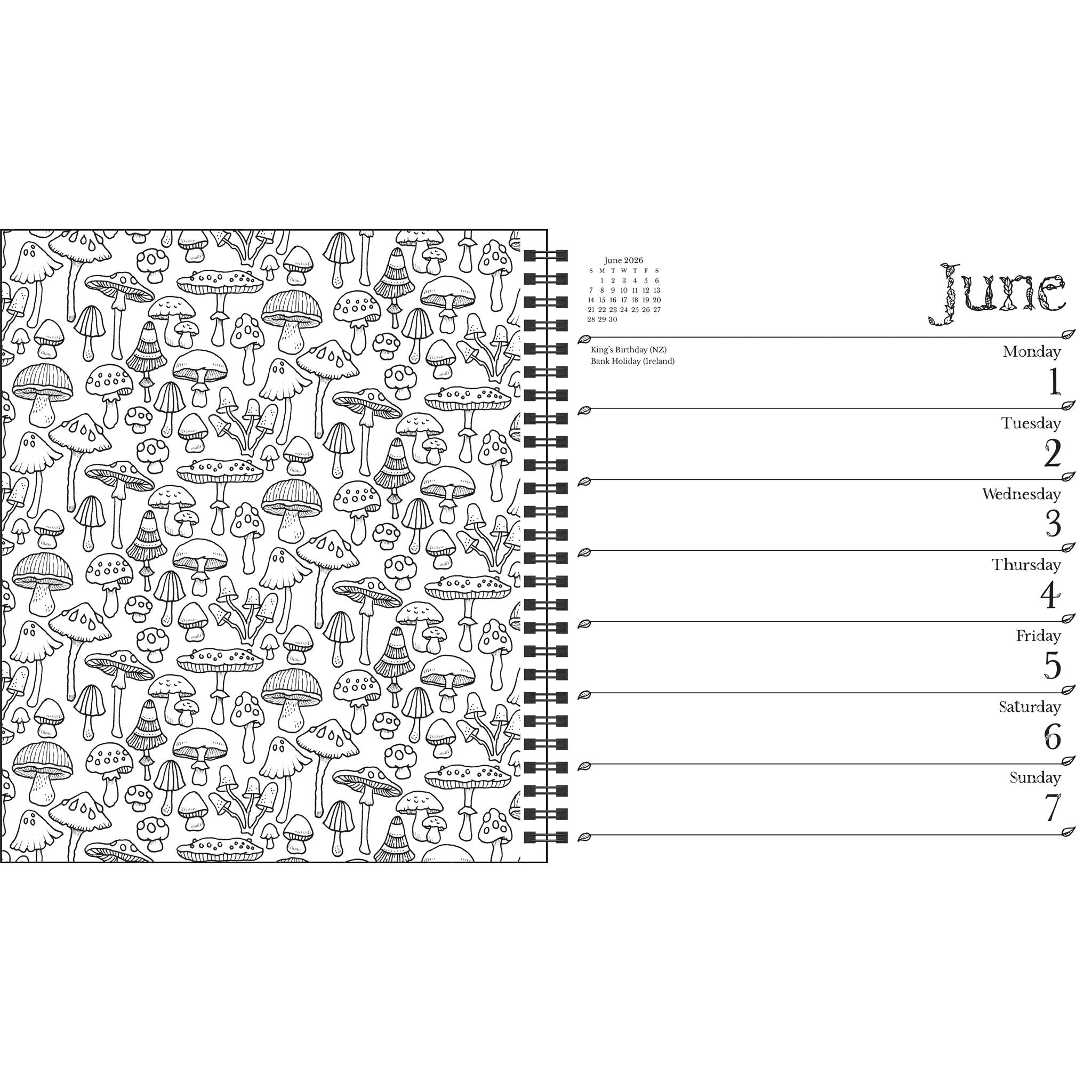 Johanna Basford Coloring 2026 Engagement Calendar