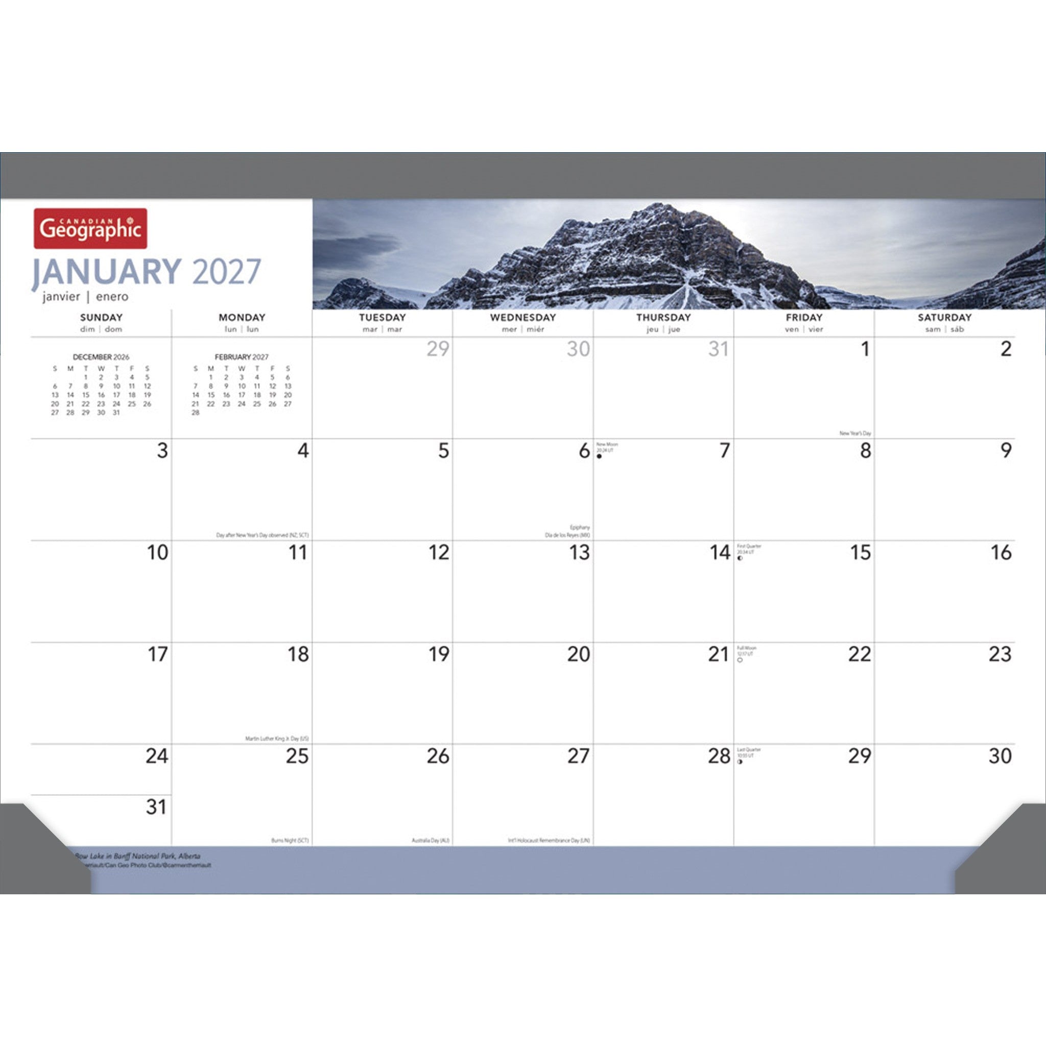 Canadian Geographic 2027 Desk Pad Calendar