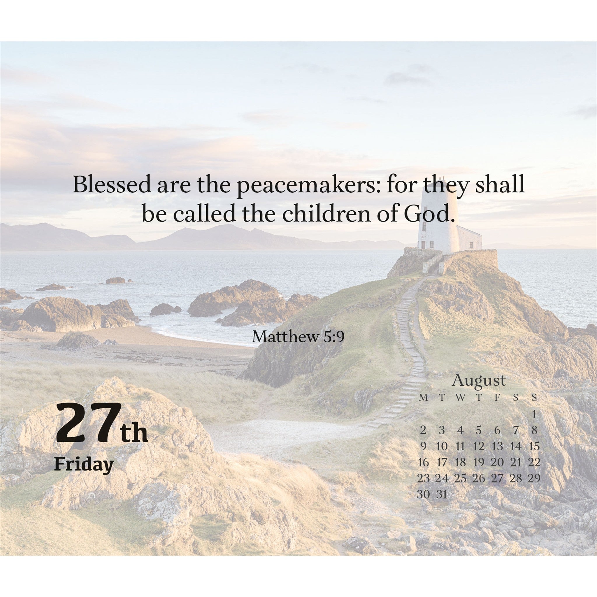 Calendrier de bureau 2027 : Versets bibliques