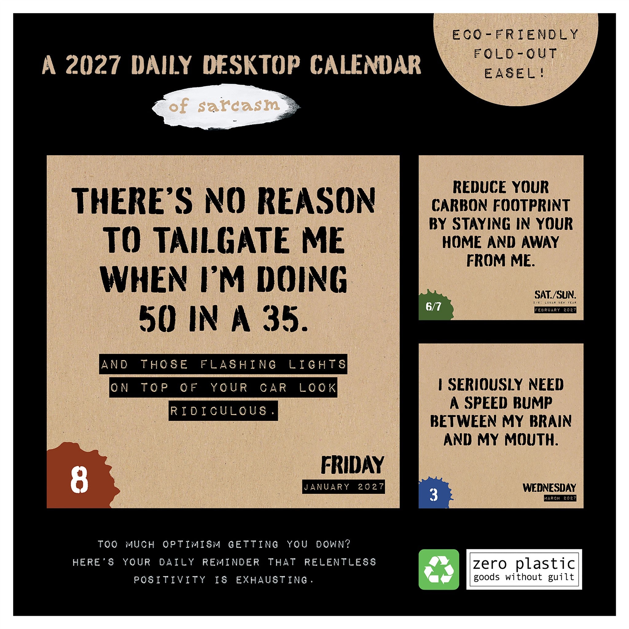 Anti Affirmations/Daily Sarcasm 2027 Box Calendar - Online Only