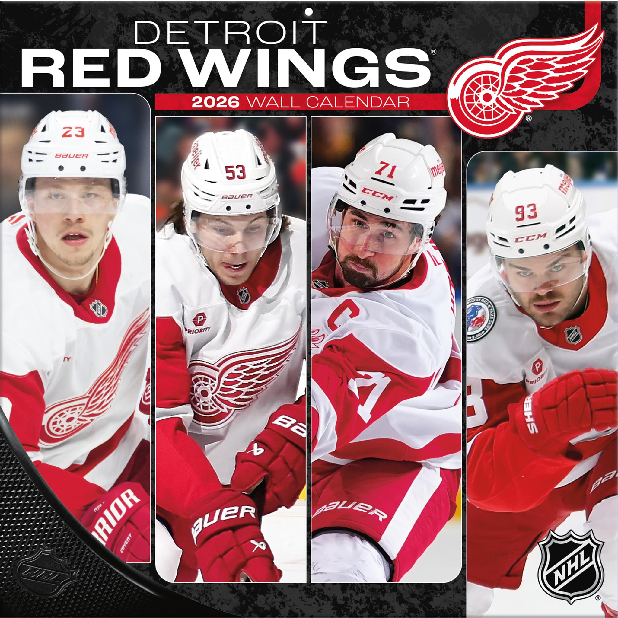Calendrier mural 2026 des Red Wings de Détroit (NHL)