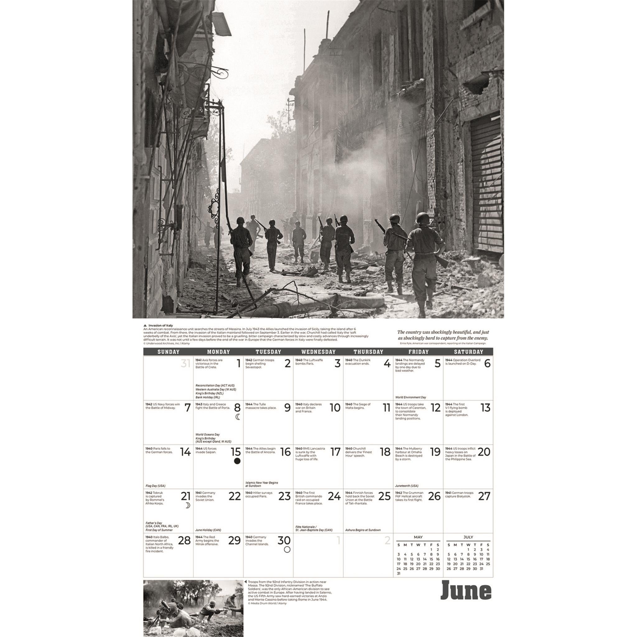 World War II 2026 Wall Calendar