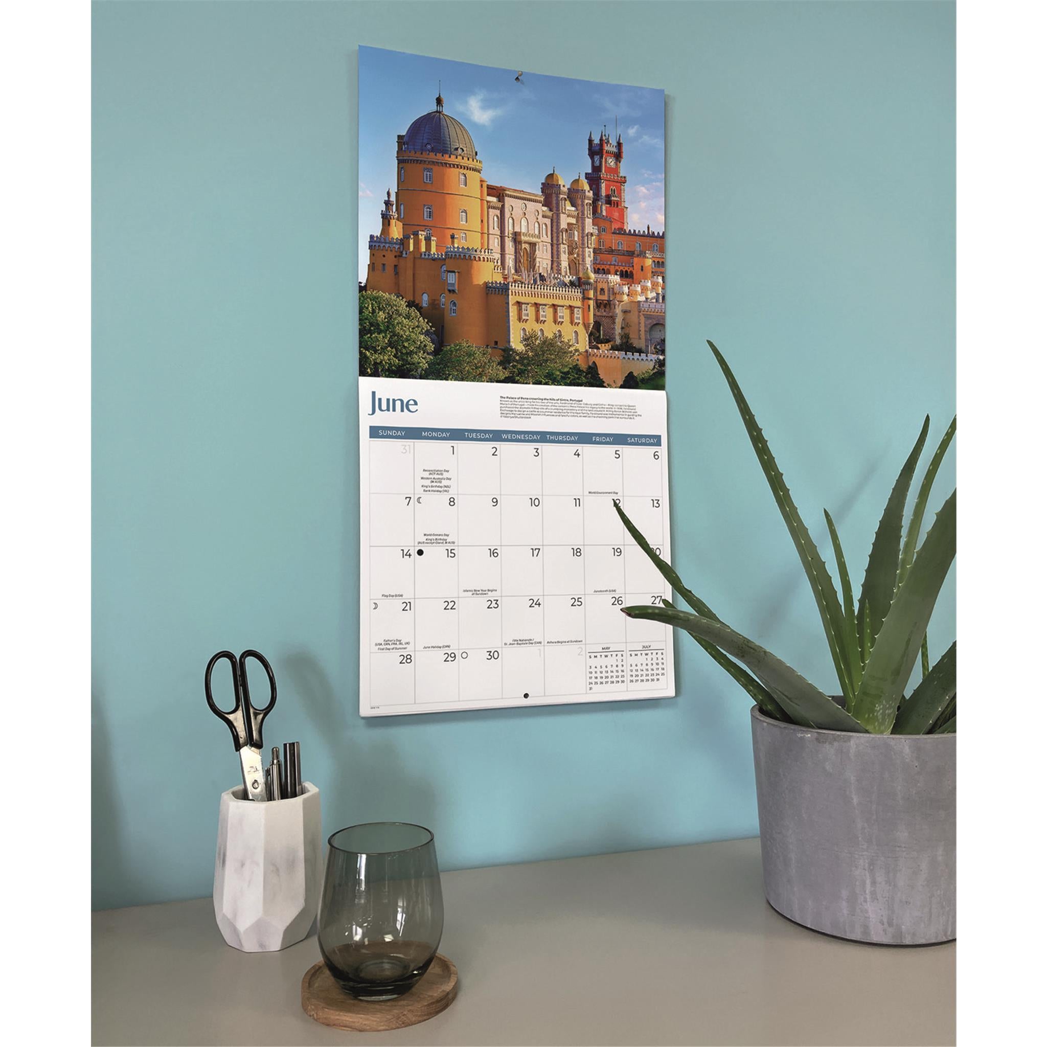 Calendrier mural Châteaux 2026