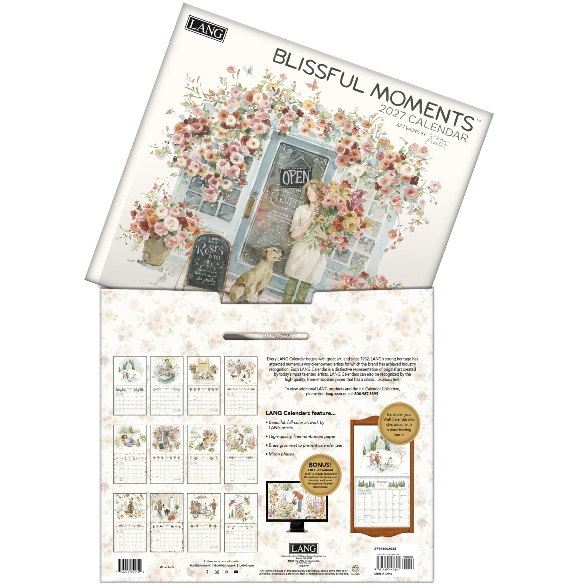 Blissful Moments 2027 Wall Calendar