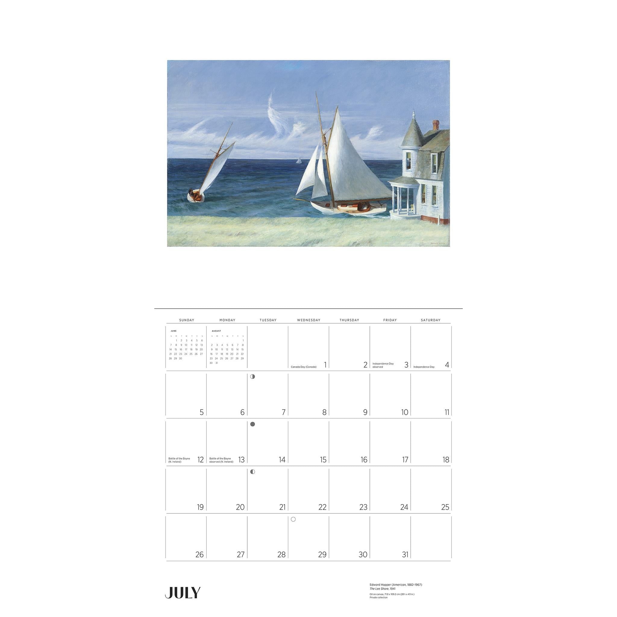 Calendrier mural Edward Hopper 2026