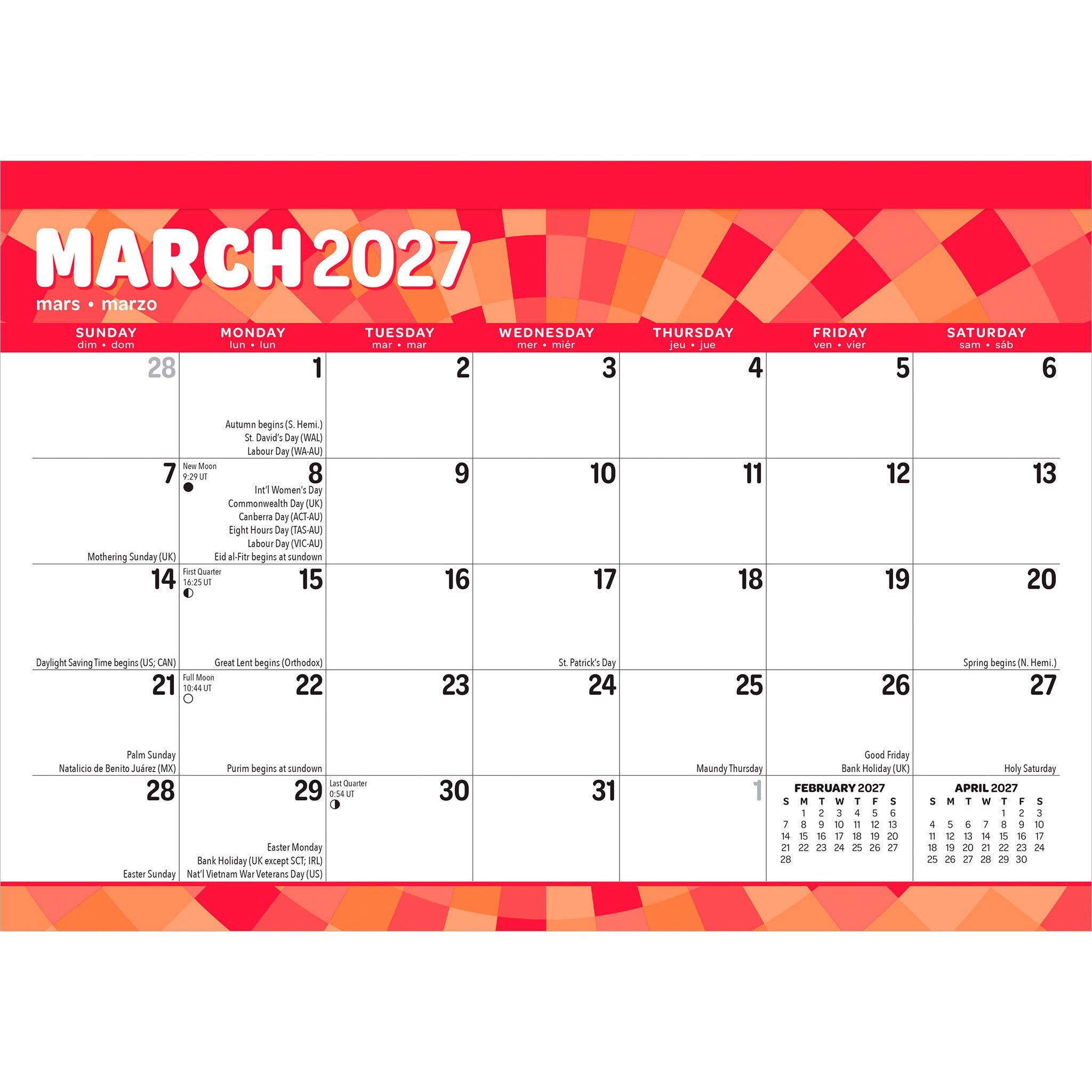 Large Print 2027 Desk Pad Calendar